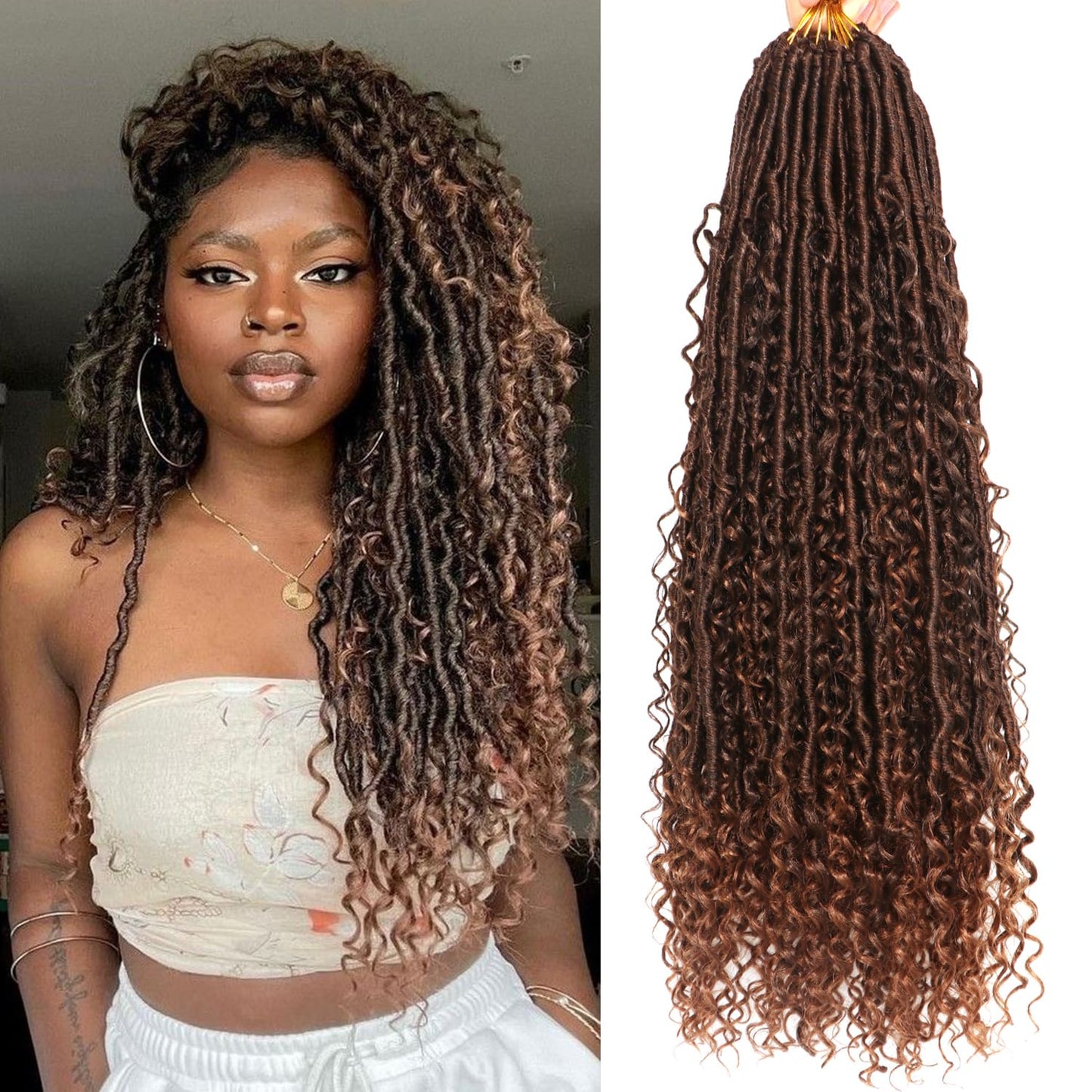 Goddess Locs Crochet Hair 24 Inch Soft Locs for Black Women