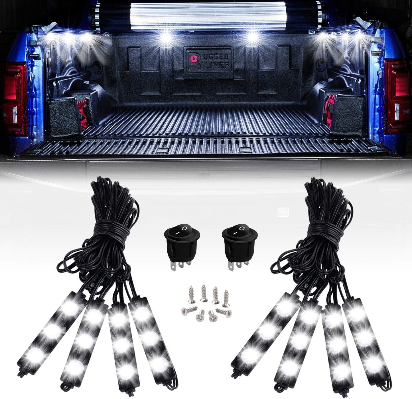 Nilight 8PCS 24LED Rock Light Kit - Illuminate Your Off-Road Adventures!