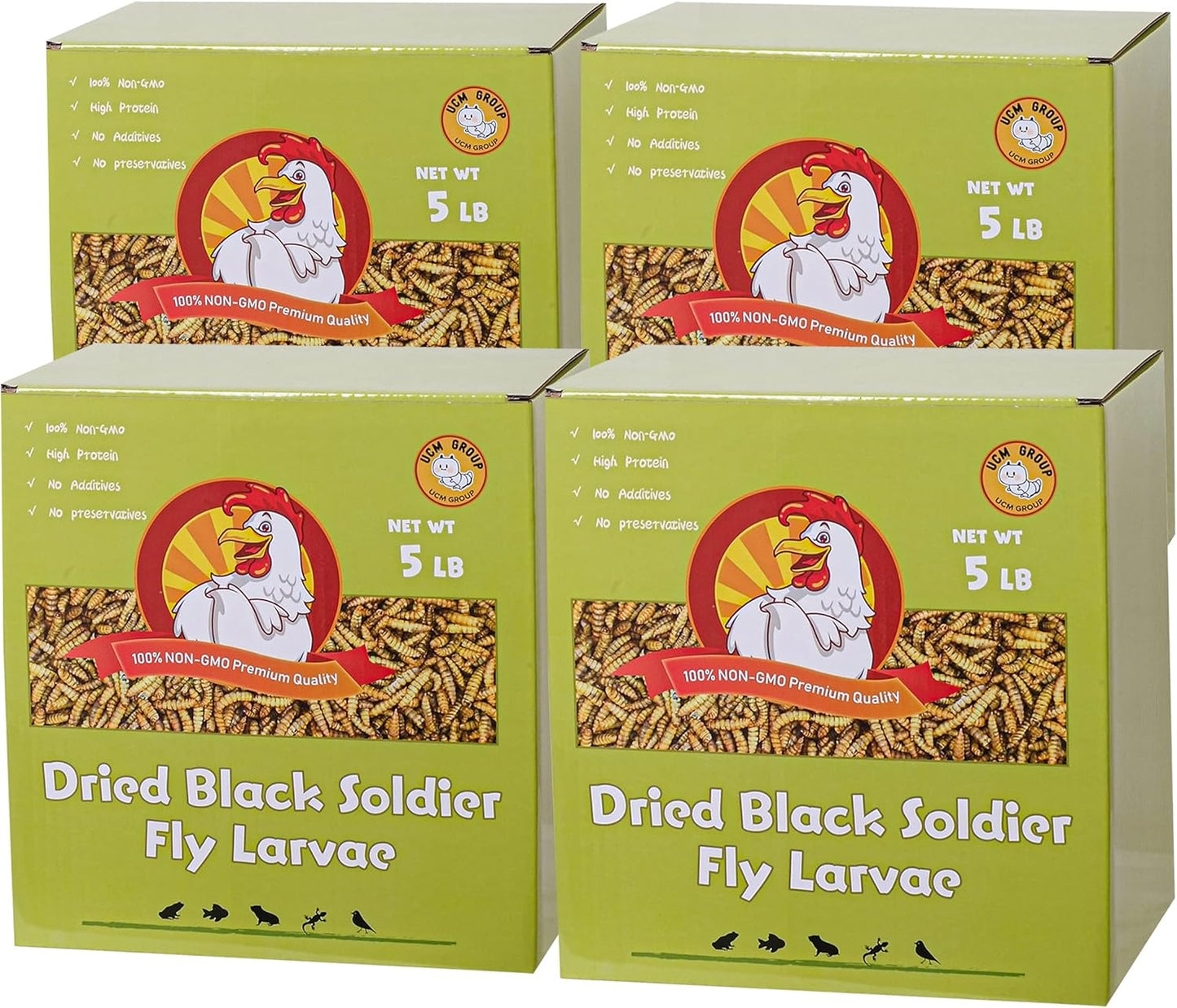 20LB Dried Black Soldier Fly Larvae for Chickens and Poultry