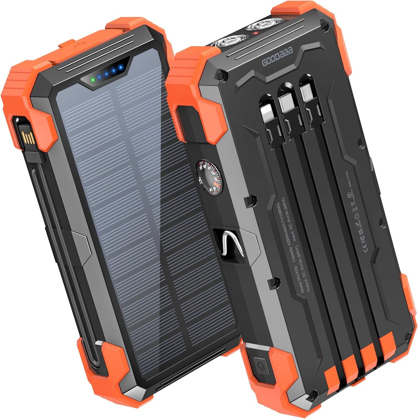 42800mAh Portable Power Bank: 5 Outputs, 3 Inputs, Fast Charging