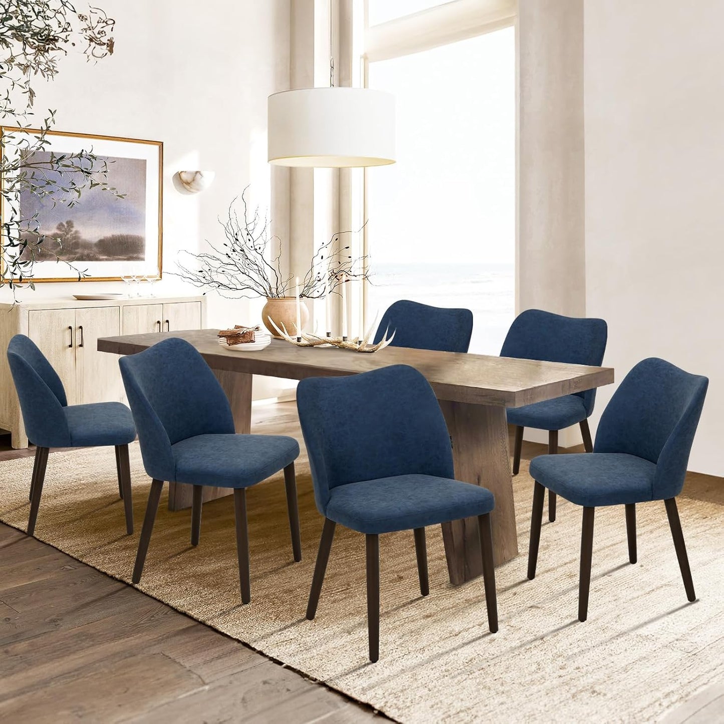 Modern PU Leather Dining Chairs Set of 6 for Comfort and Style