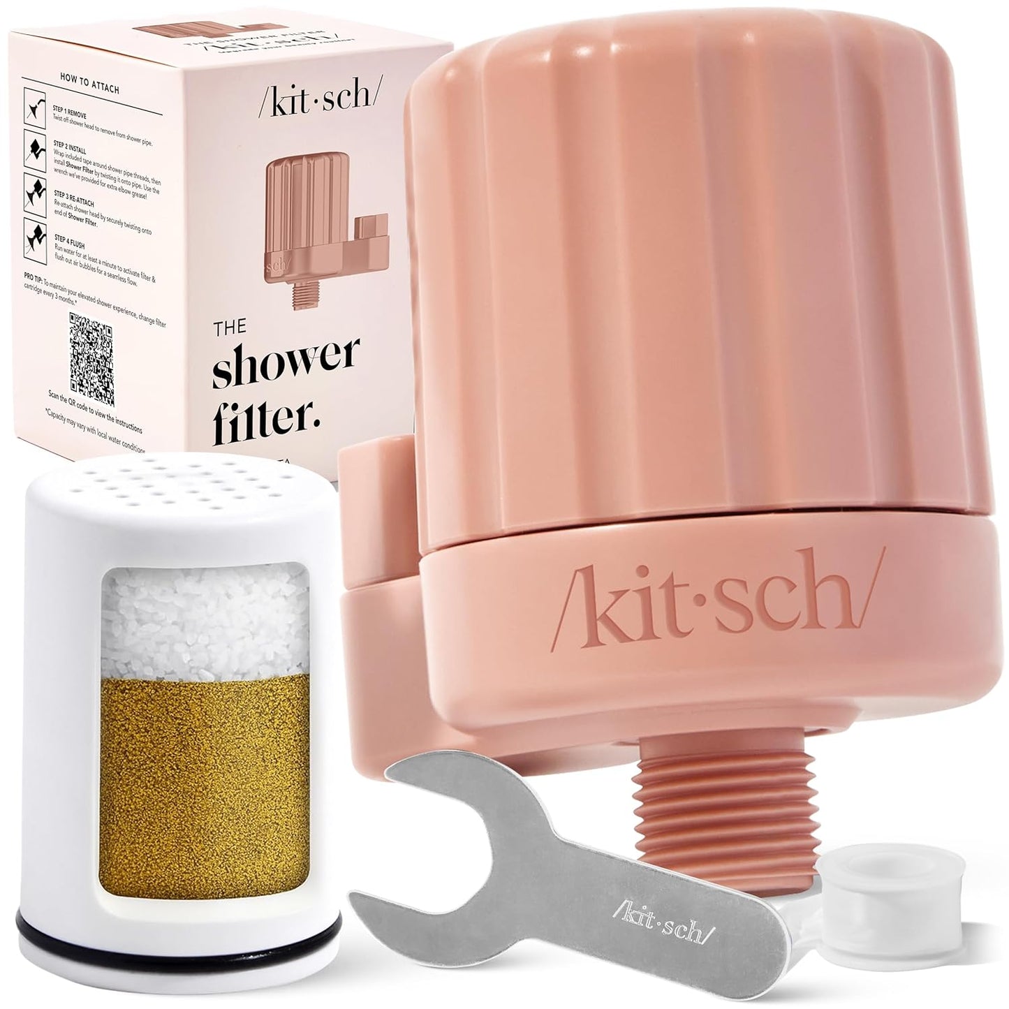 Kitsch Shower Head Filter for Hard Water - Healthier Hair & Skin