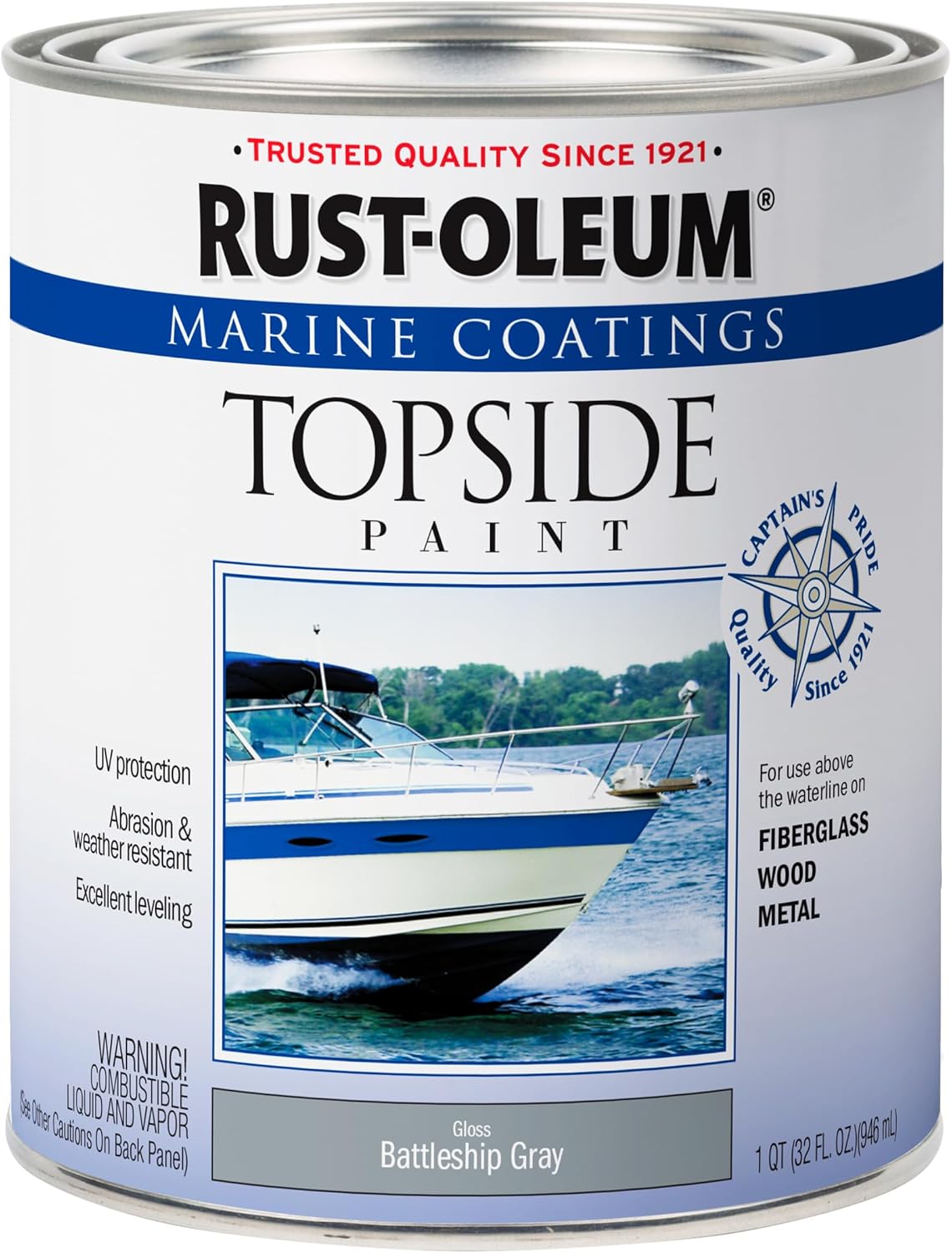Rust-Oleum Marine Coatings Topside Paint for Durable Surfaces