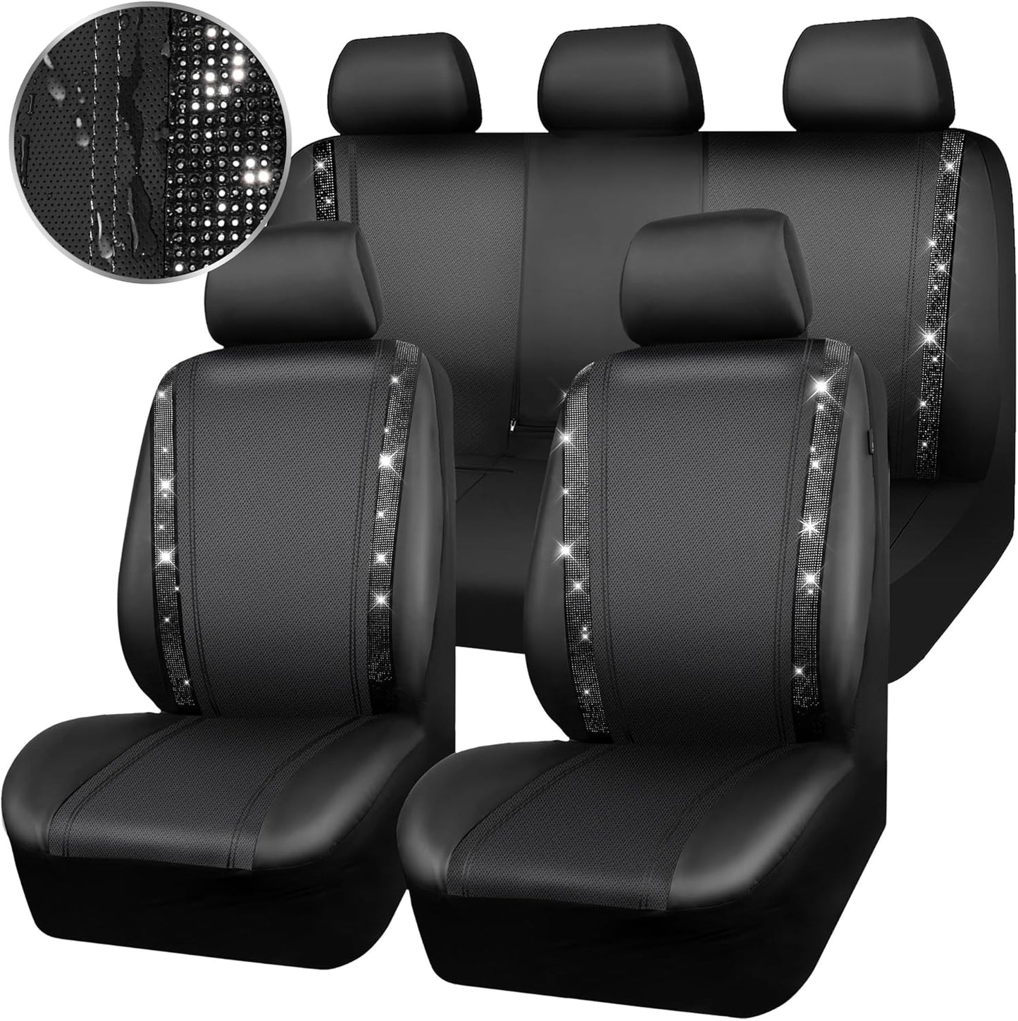 Sparkling Rhinestone Car Seat Covers: Glam Up Your Ride!