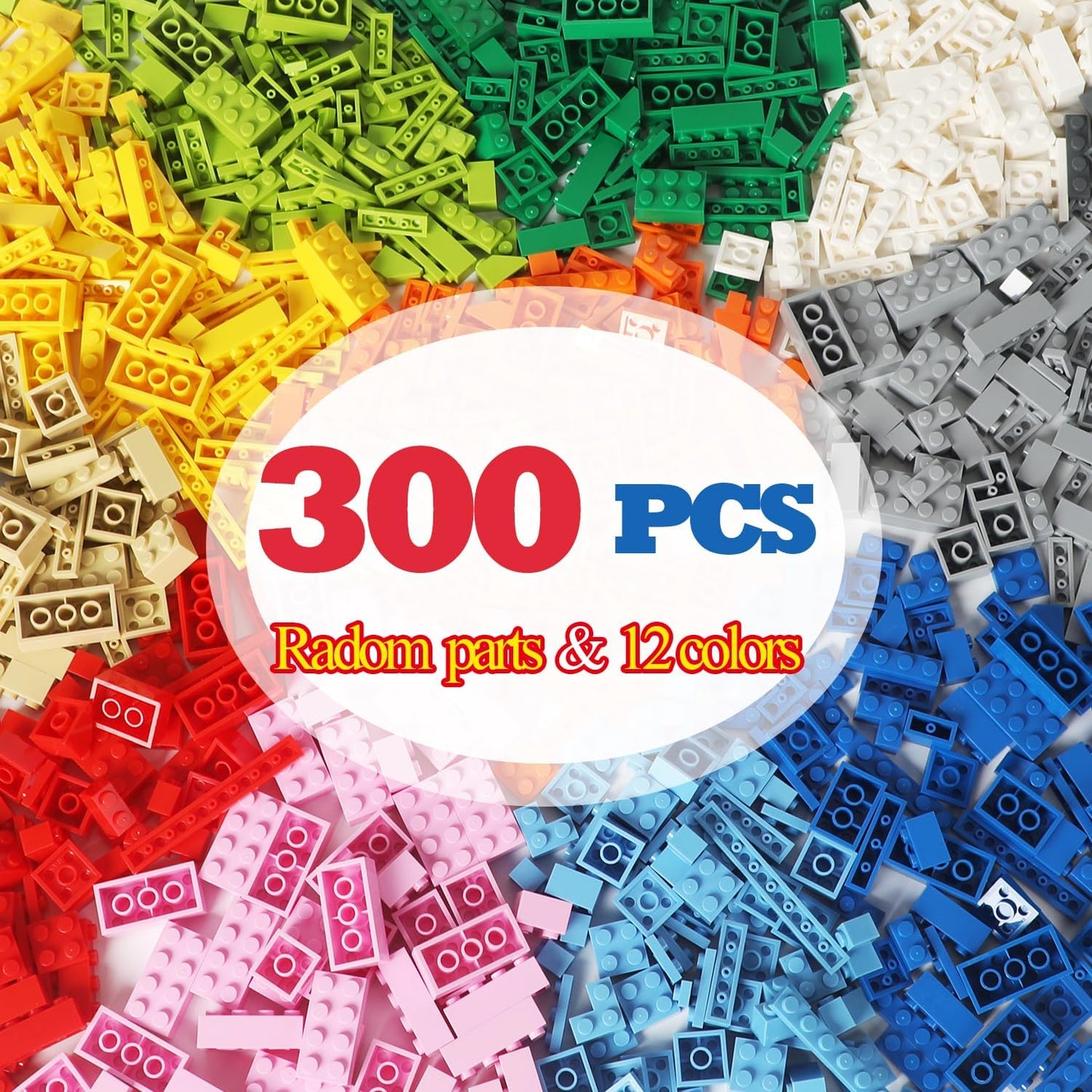 300-Piece Lego-Compatible Bulk Bricks - Endless Creations!
