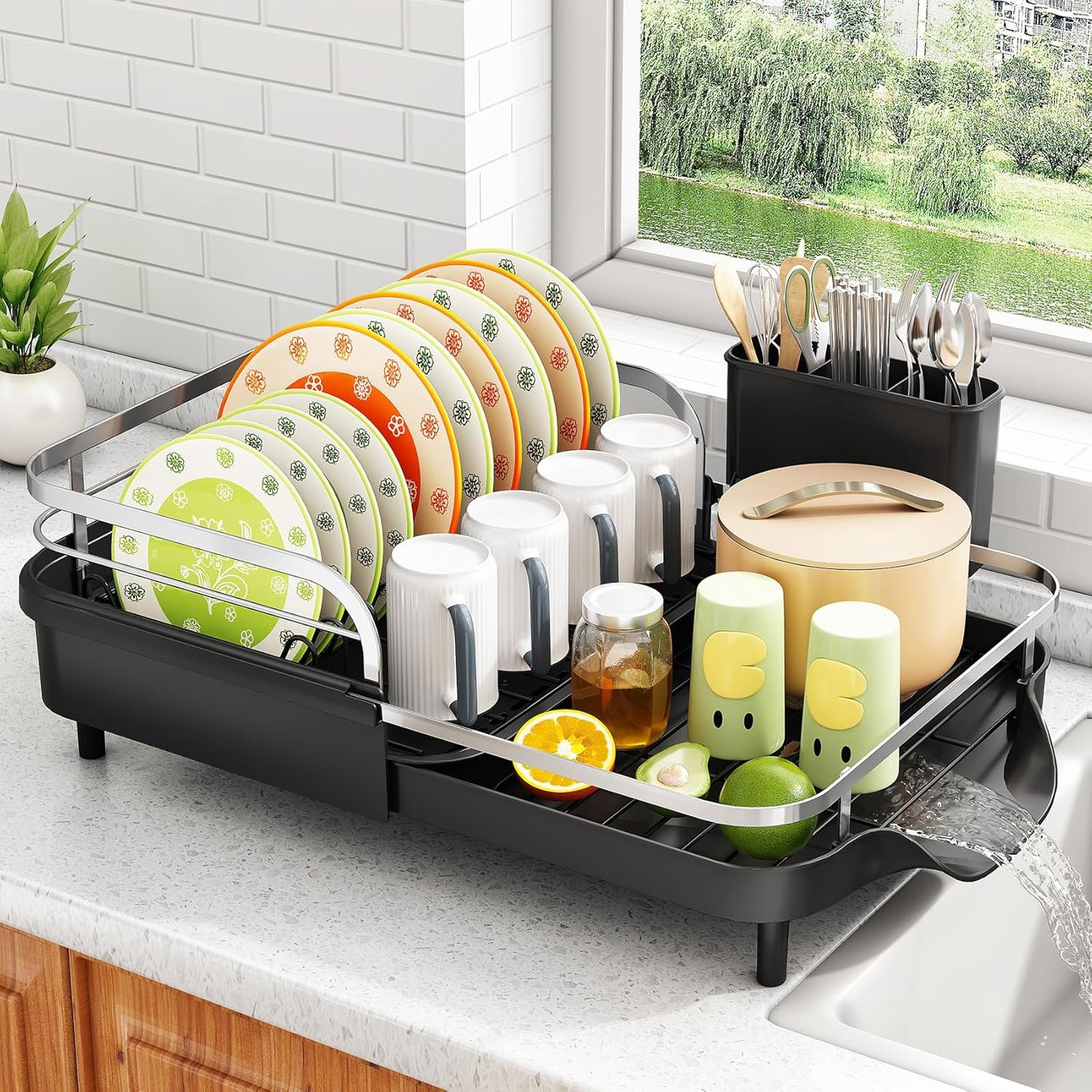 Expandable Dish Drying Rack for Kitchen Counter by SAYZH