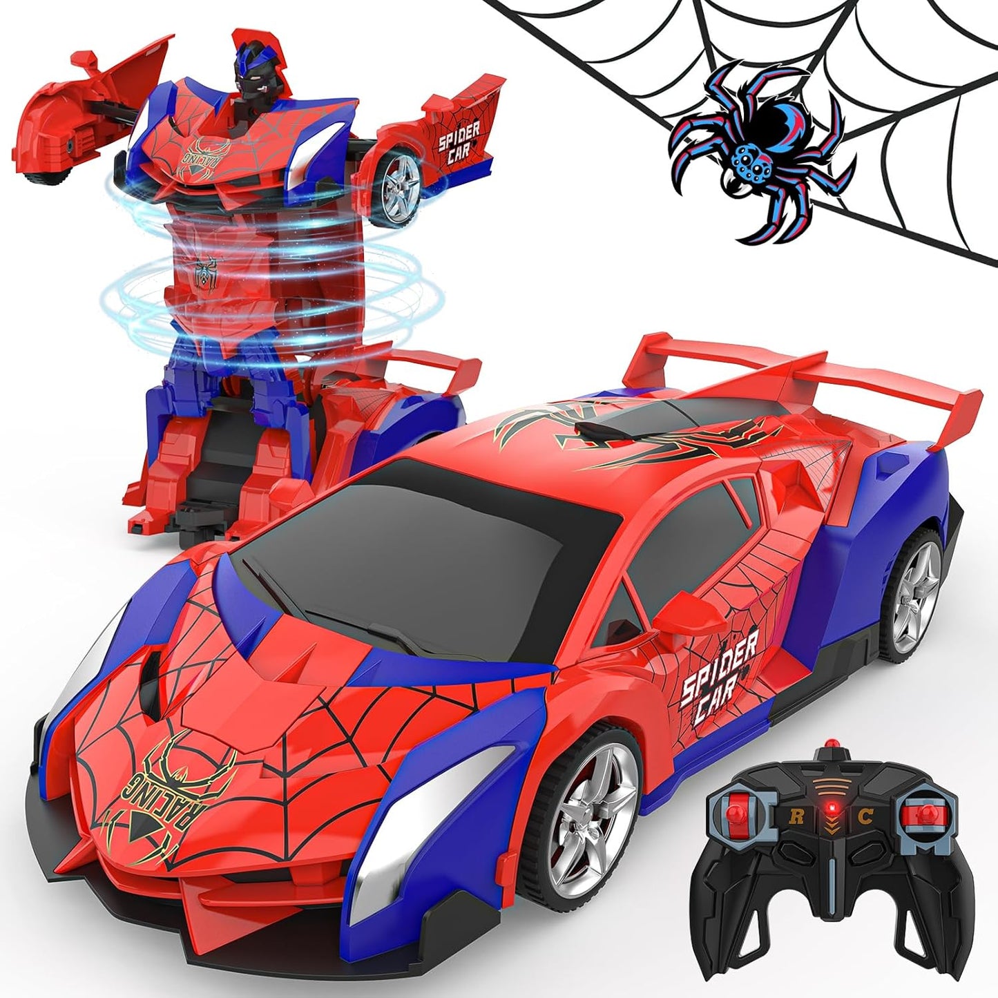 BLUEJAY Transforming RC Car: 1:18 Scale Robot with 360 Rotation - Perfect Gift for Boys!