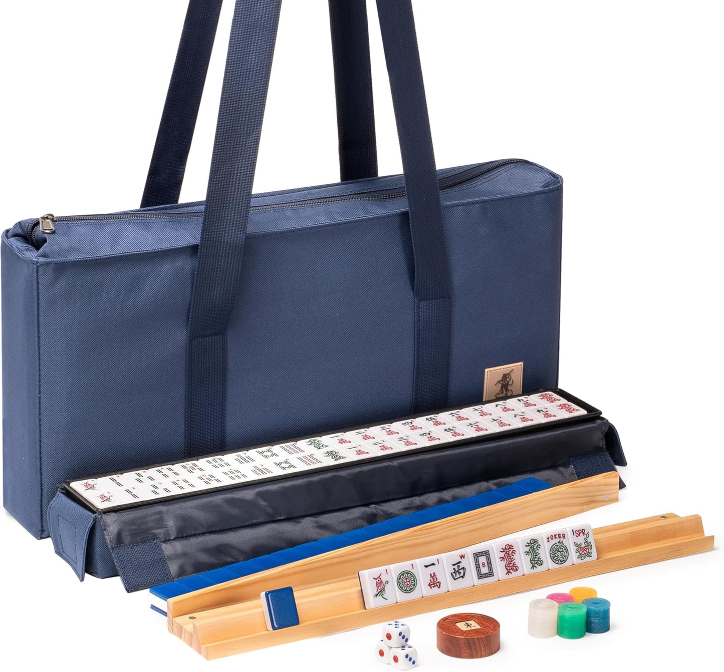 Indigo Tides American Mahjong Set with Complete Accessories