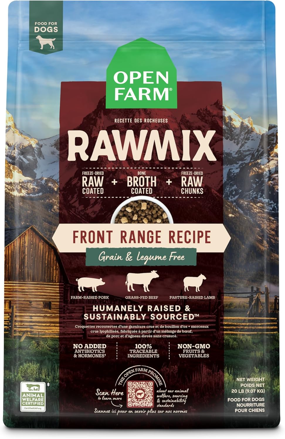 Open Farm RawMix Grain-Free Dry Dog Food with Bone Broth