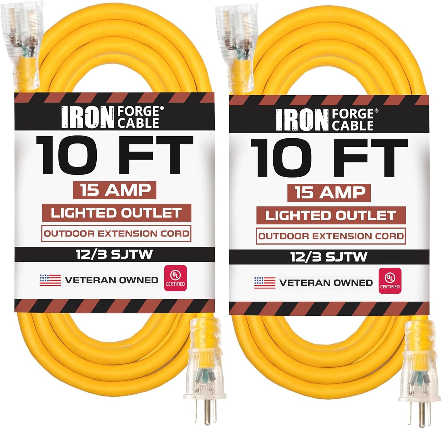 IRON FORGE CABLE 10 Foot Outdoor Extension Cords - Heavy Duty