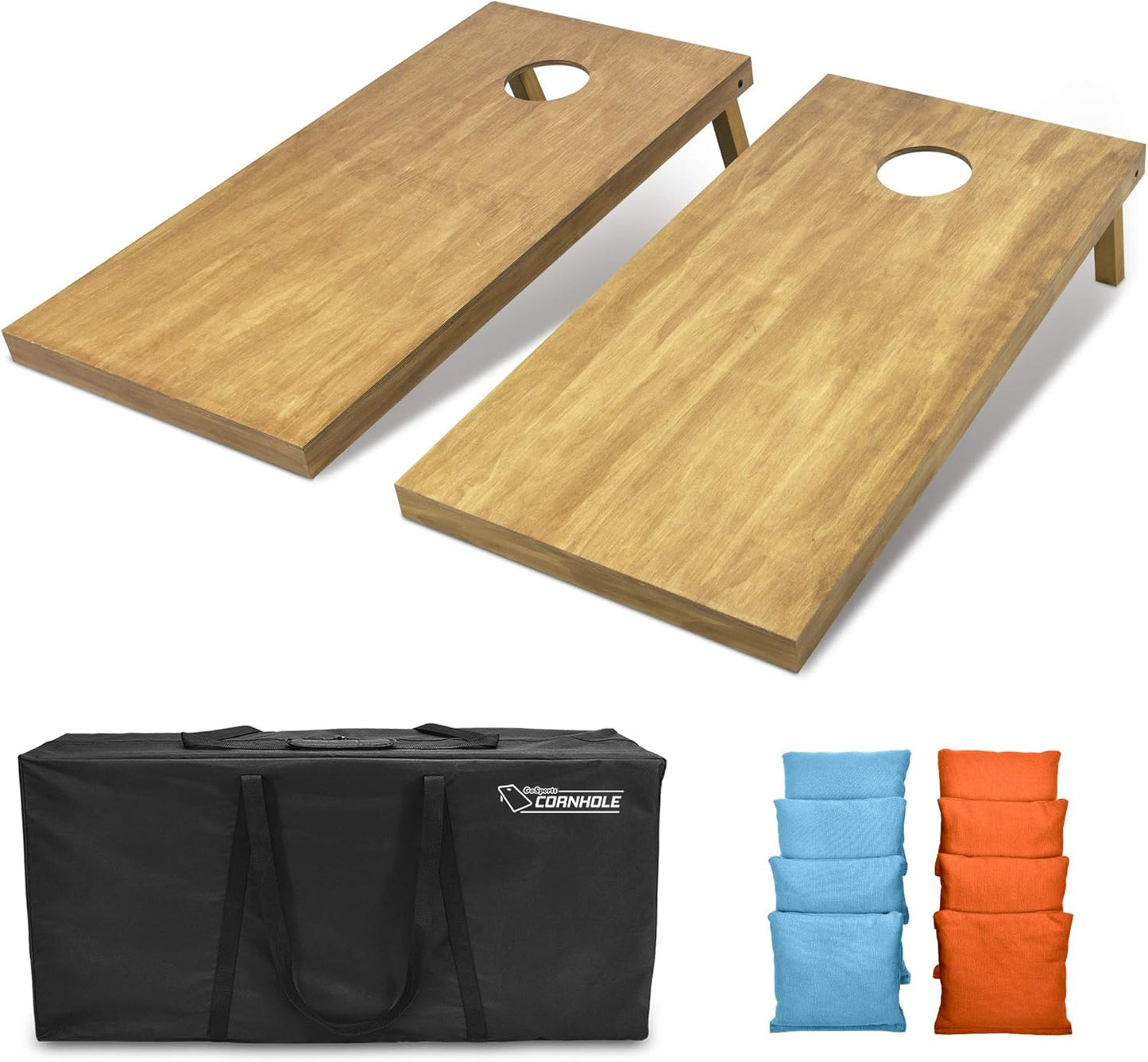 GoSports Regulation Size Wooden Cornhole Boards Set for Fun