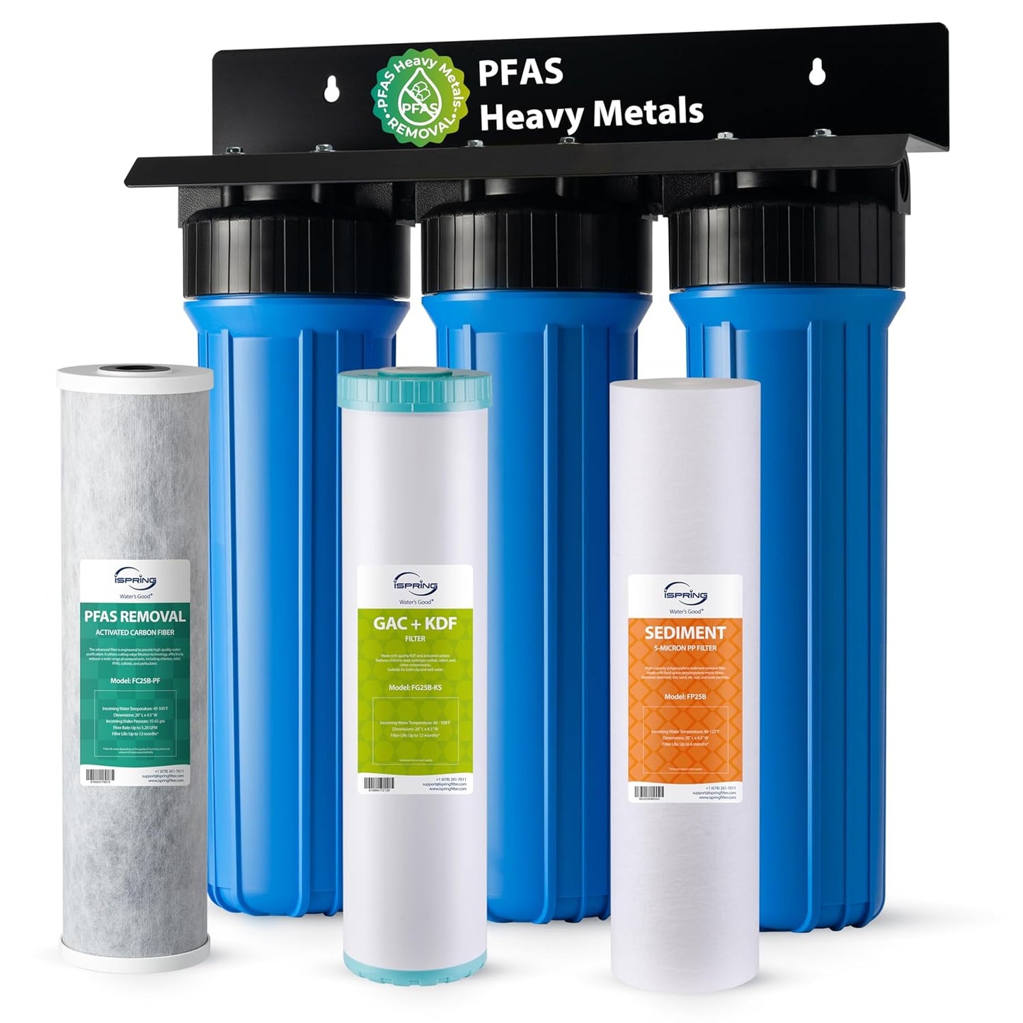 iSpring PFAS & Heavy Metals Whole House Water Filter System