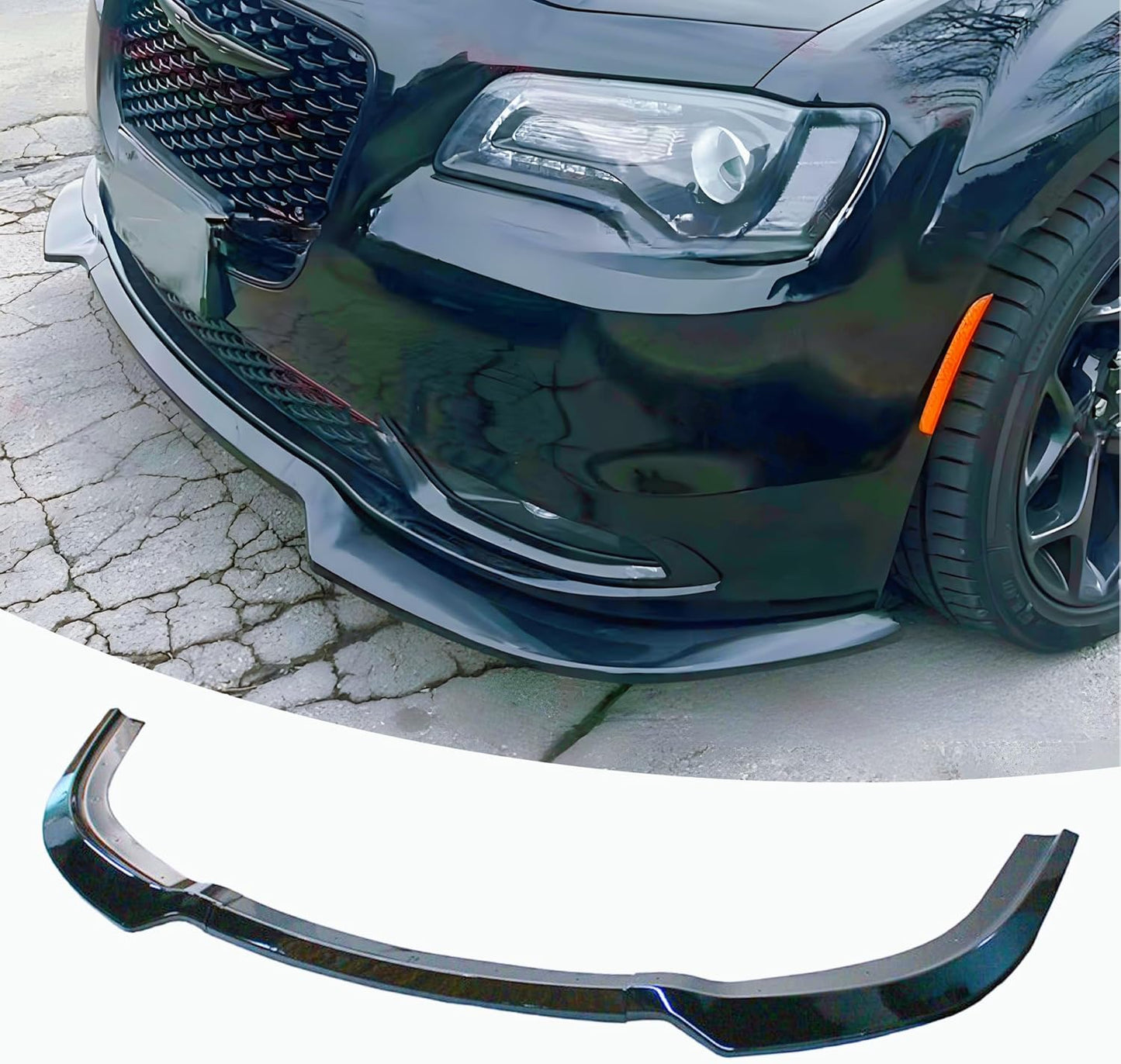 Front Bumper Lip Splitter Spoiler for Chrysler 300 C/S 2015-2023