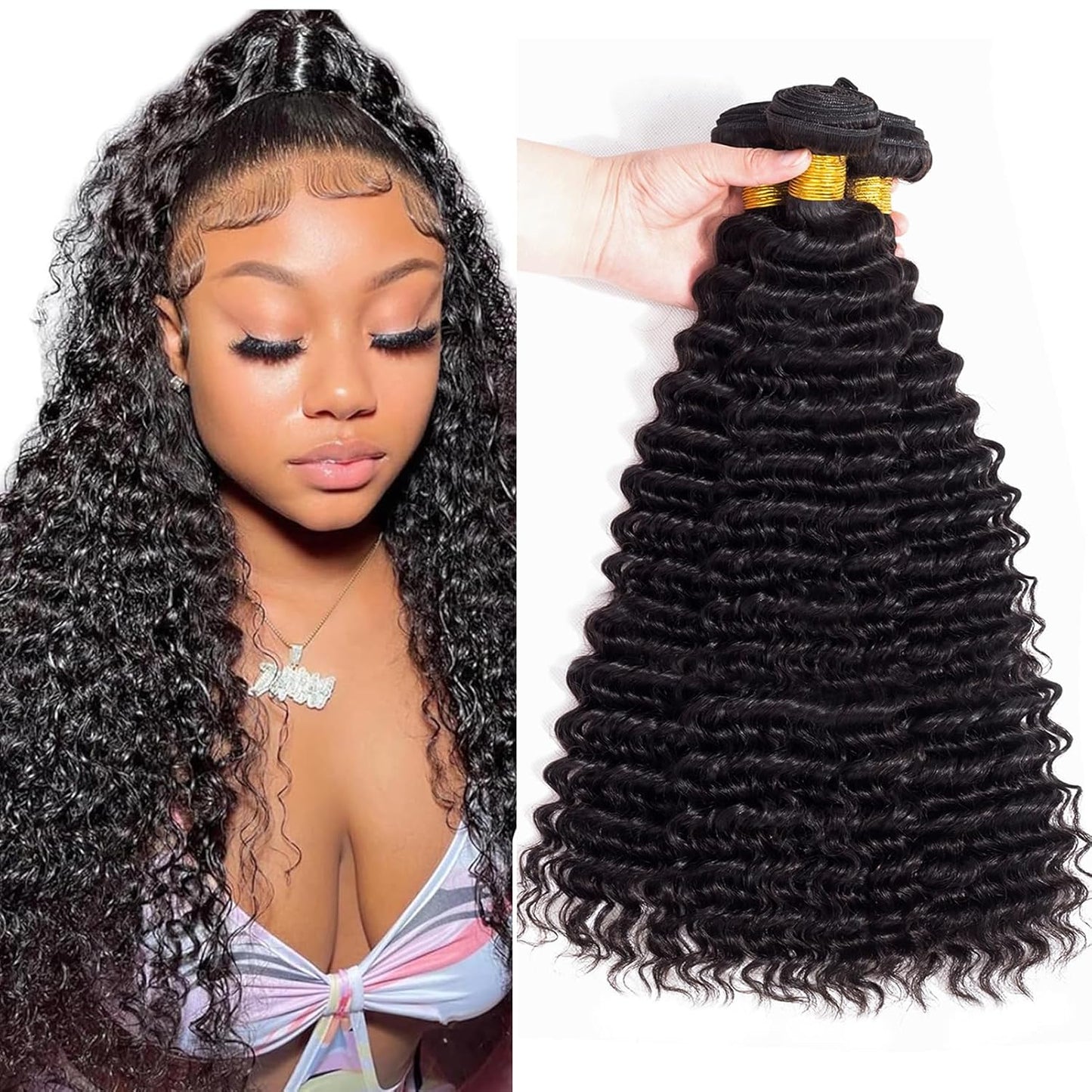 12A Deep Wave Bundles Human Hair for Gorgeous Styles