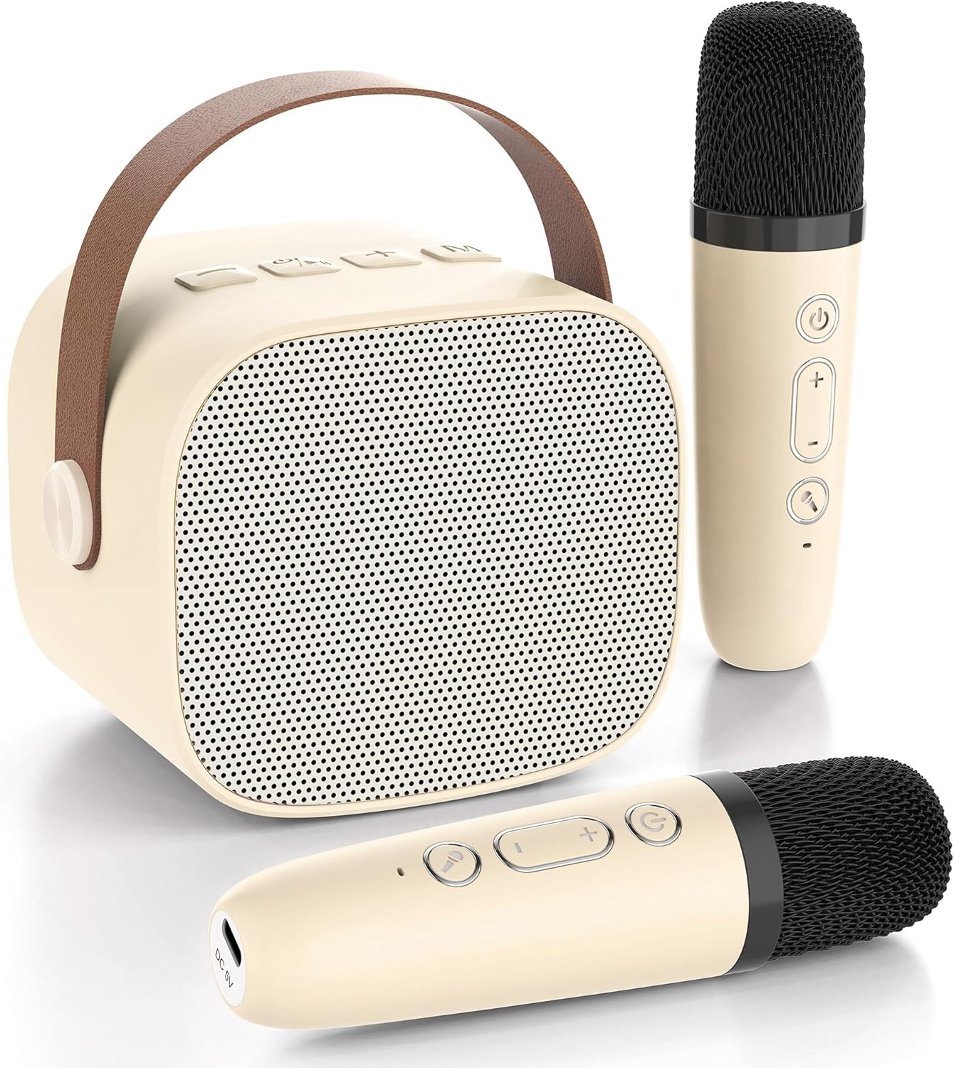 Portable Kids Karaoke Machine - 2 Wireless Mics, Voice Changer - Ideal Gift! Ages 4-12+