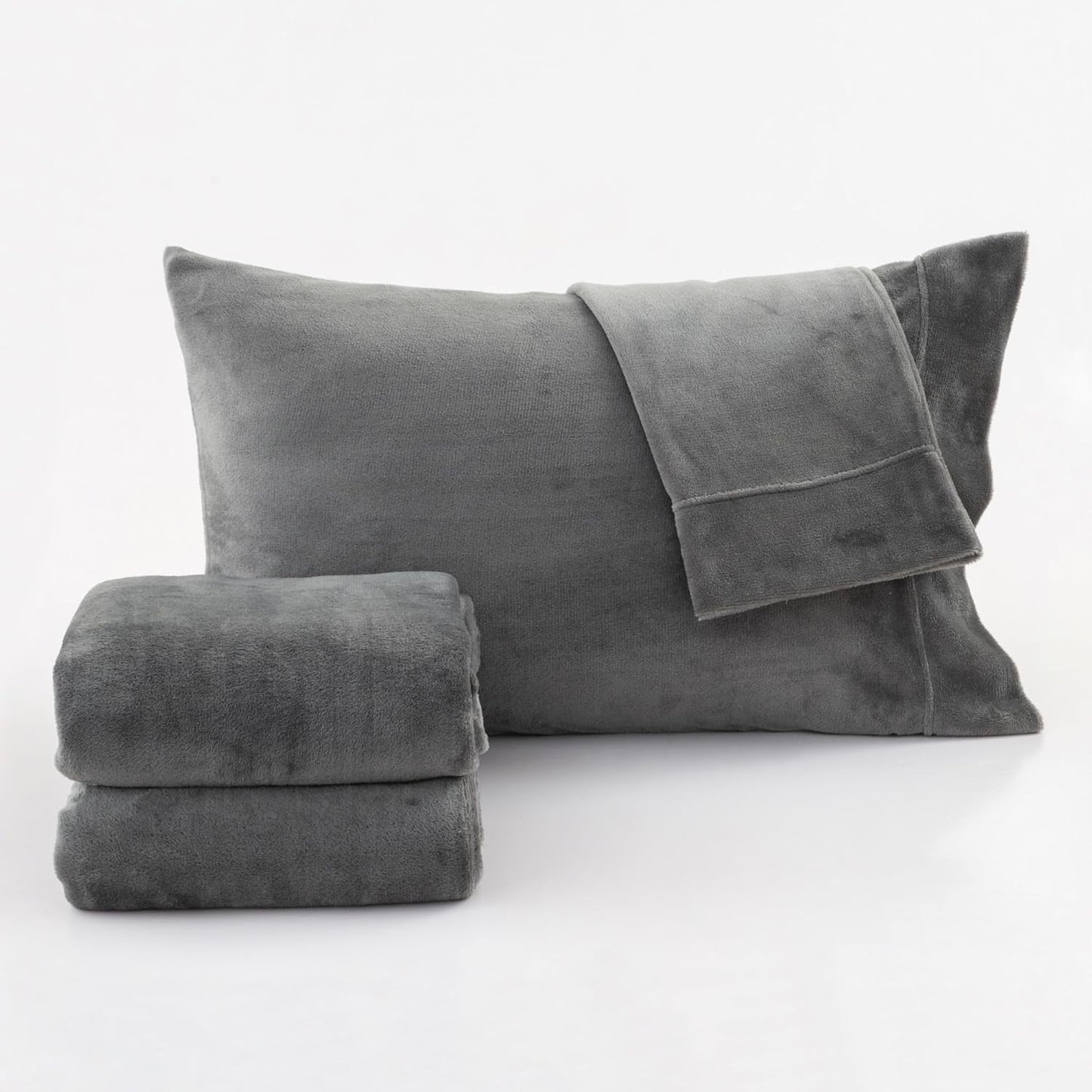 Luxurious 4-Piece Velvet Plush Micro Fleece Queen Sheet Set