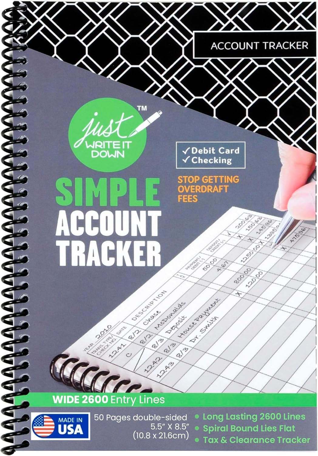 Premium Check Book & Debit Card Ledger - Ultimate Expense Tracker
