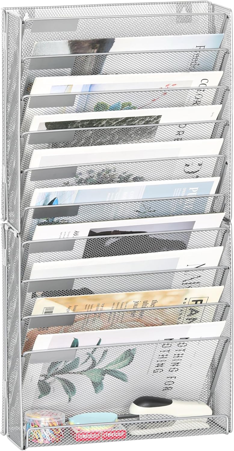 EasyPAG Wall File Holder Organizer for Home and Office Use
