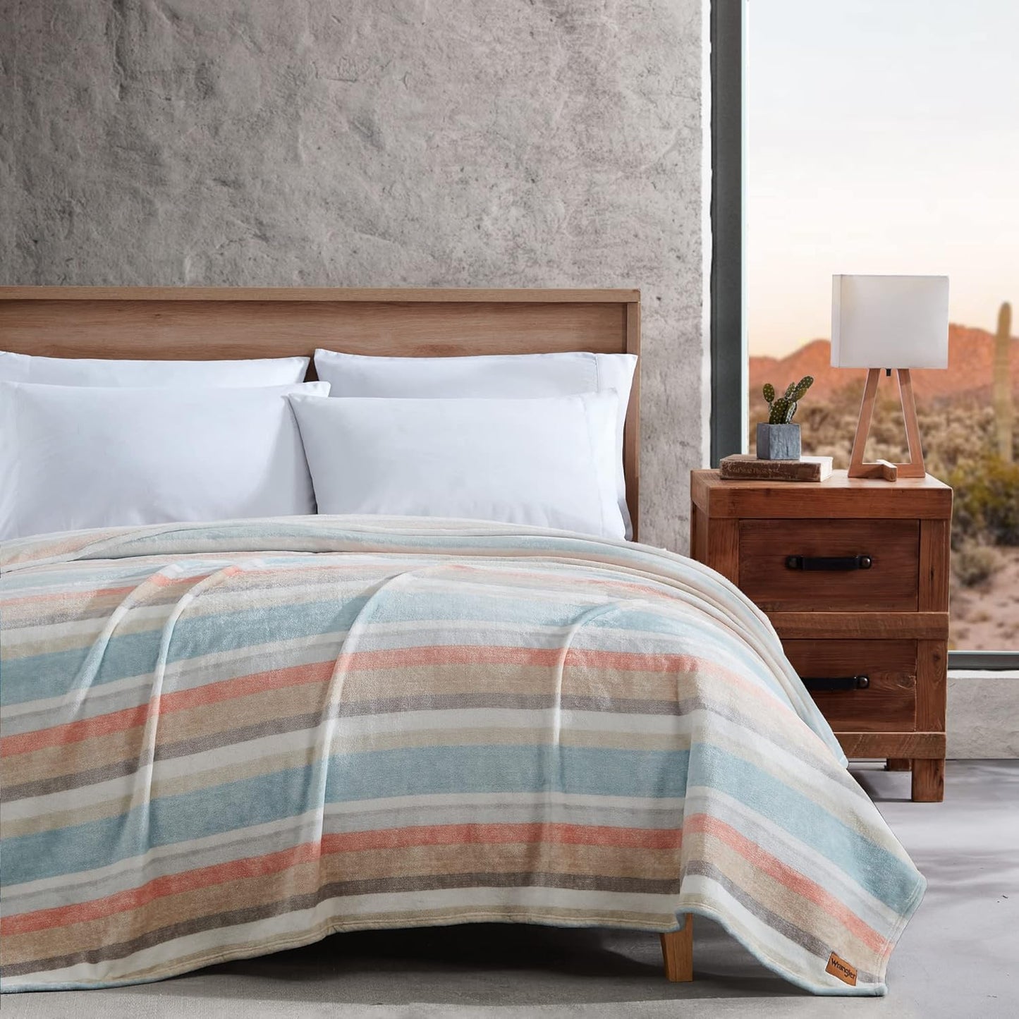 Wrangler Twin Blanket Soft Plush Fleece for Cozy Layering
