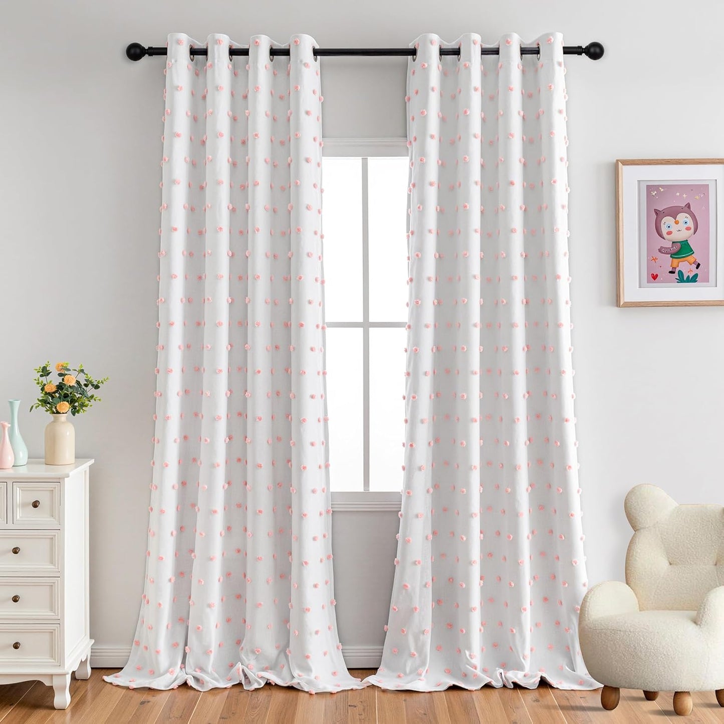 MYSKY HOME 100% Blackout Curtains for Girls Bedroom 95 Inch