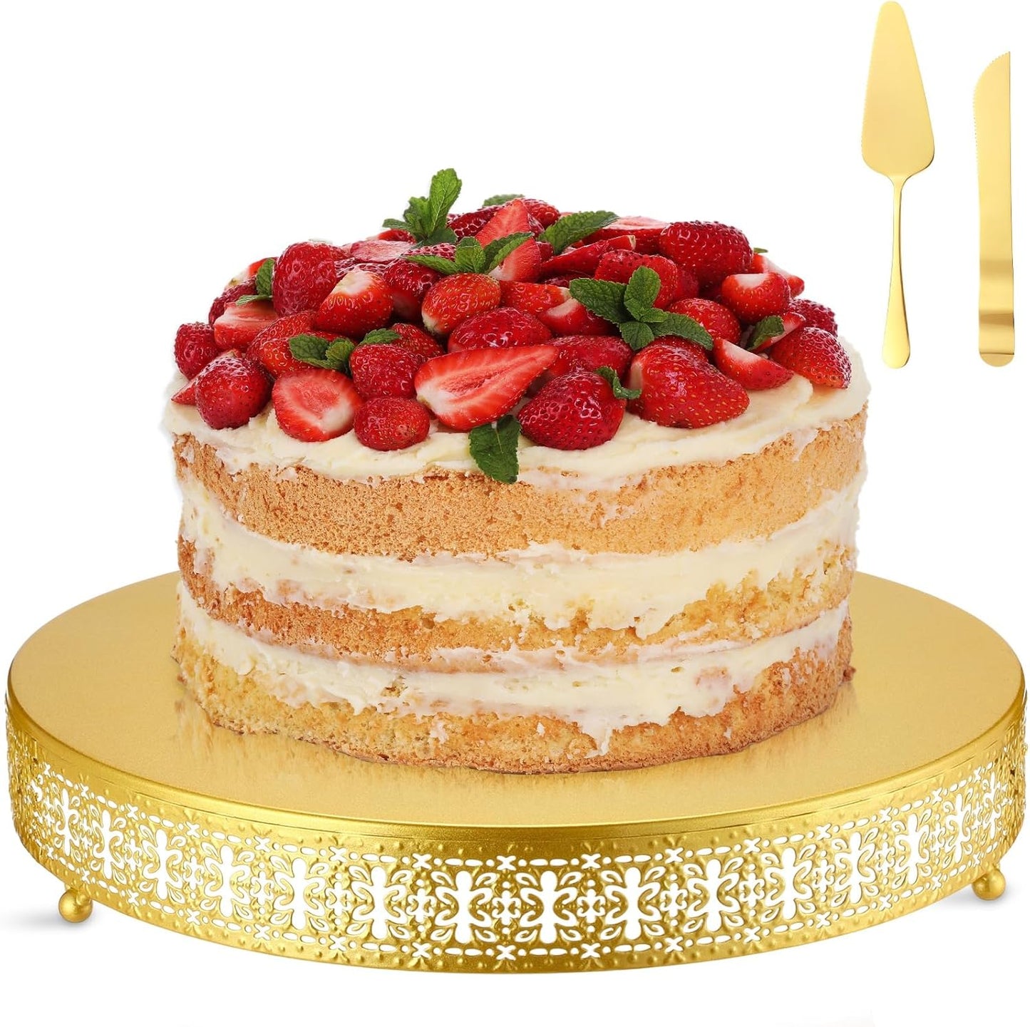 Wenqik Gold Cake Stand Set for Elegant Dessert Displays
