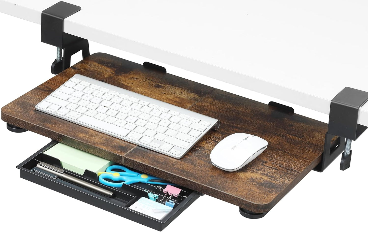 Compact Ergonomic Keyboard Tray - Easy Install, Space-Saving Design!