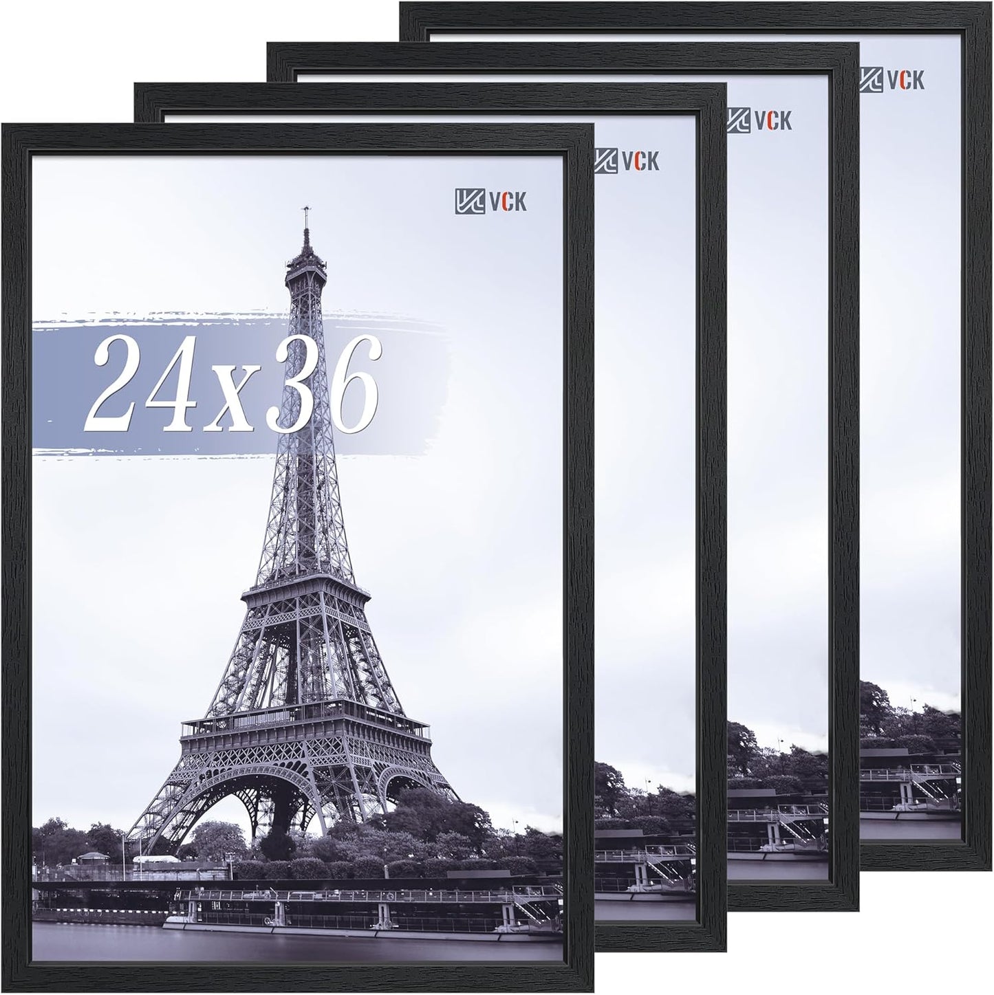 VCK 24x36 Poster Frames Black 4 Pack for Elegant Display