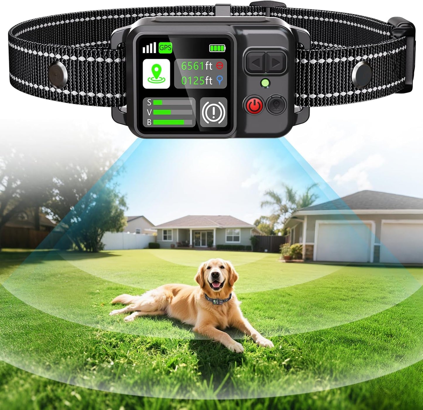 GPS Wireless Dog Fence Collar for Safe Outdoor Play and Training