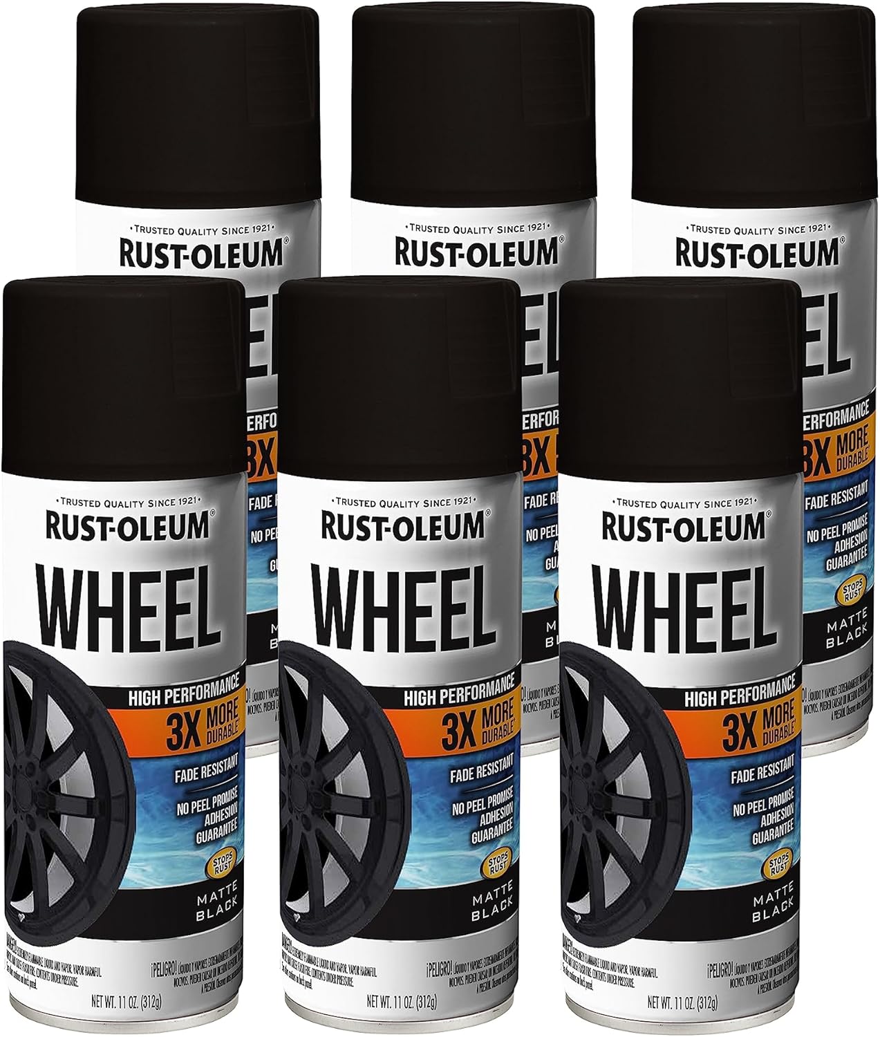 High Performance Wheel Spray Paint 6 Pack for Durable Finish