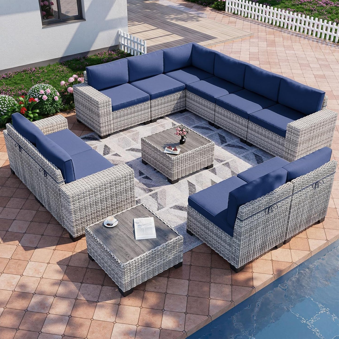 12-Piece Outdoor Patio Furniture Set for Stylish Relaxation