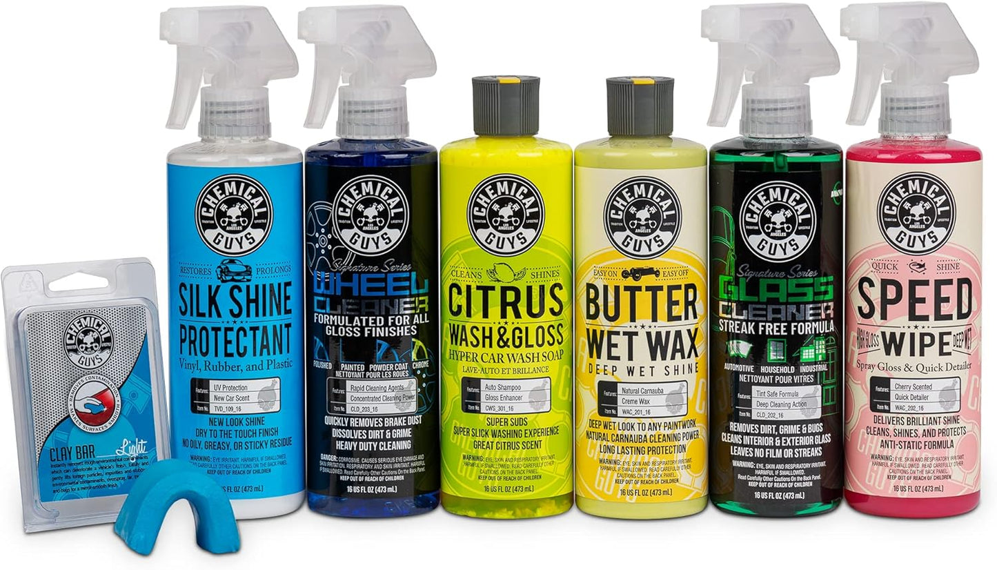 Chemical Guys Car Cleaning Kit - 7 Items, 6 16 oz. Chemicals