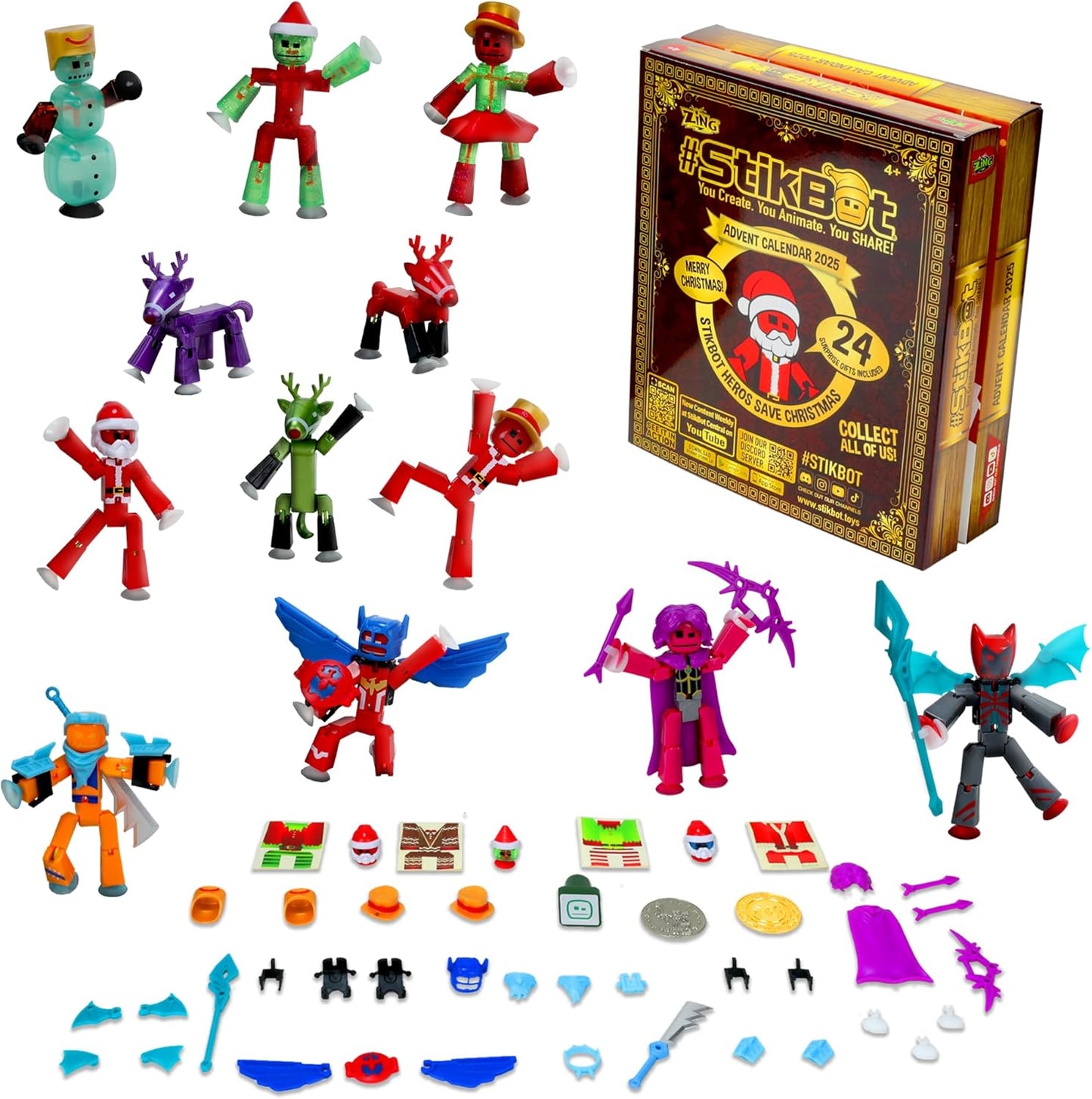 Stikbot Advent Calendar for Christmas Countdown with Exclusive Items
