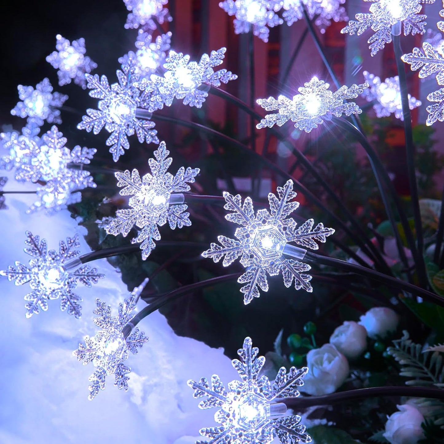 Brightown Christmas Pathway Lights - Magical Snowflake Decor