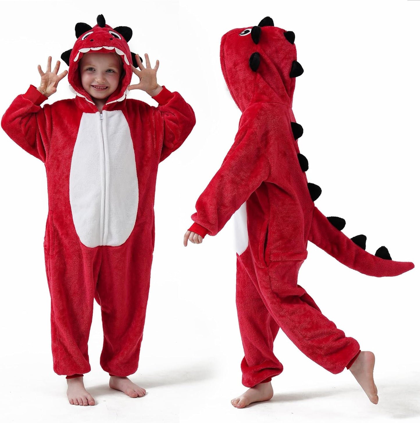 Kids Dinosaur Onesie Costume for Halloween Fun and Comfort