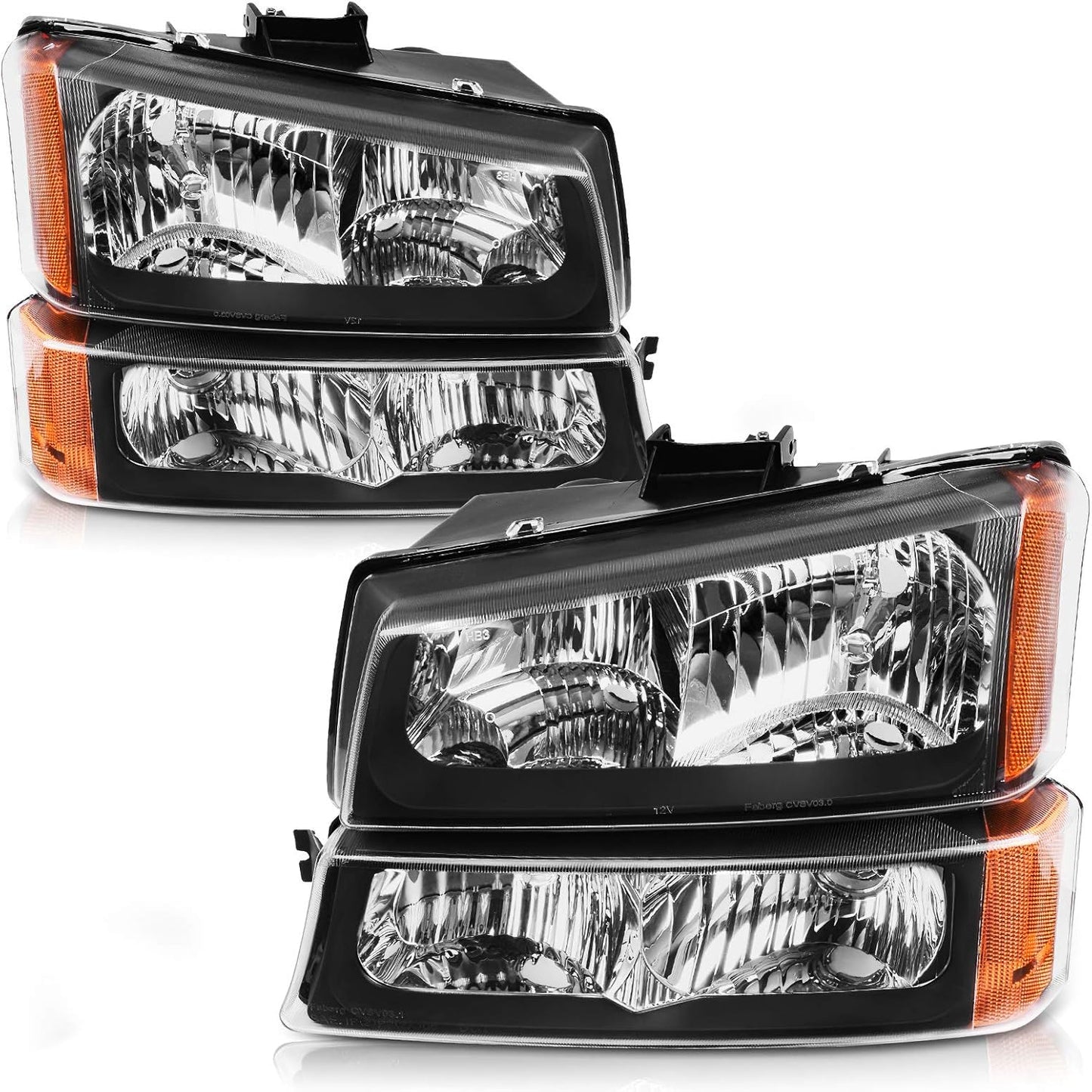 AUTOSAVER88 Headlight Assembly for 2003-2007 Chevy Silverado