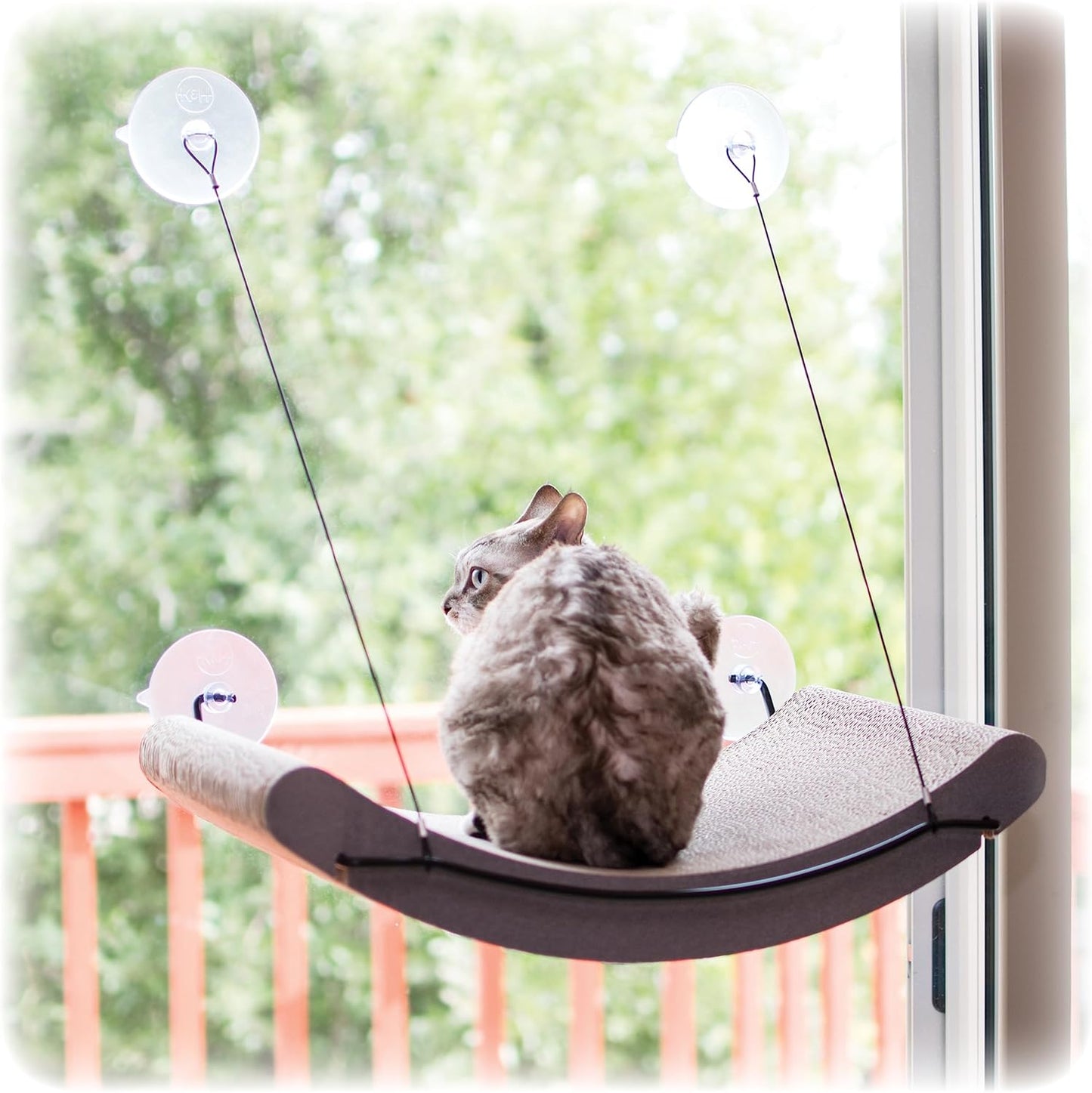 K&H EZ Mount Cat Window Perch for Large Cats - Sturdy Design