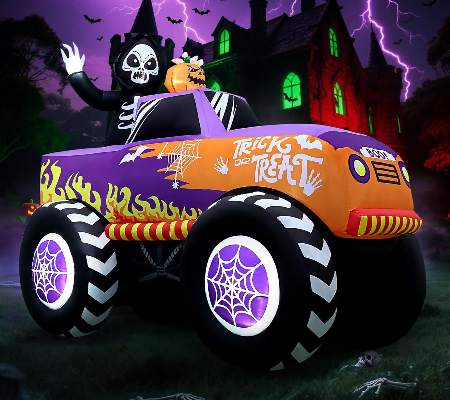 8 Ft Long Halloween Inflatables Decorations for Spooky Fun