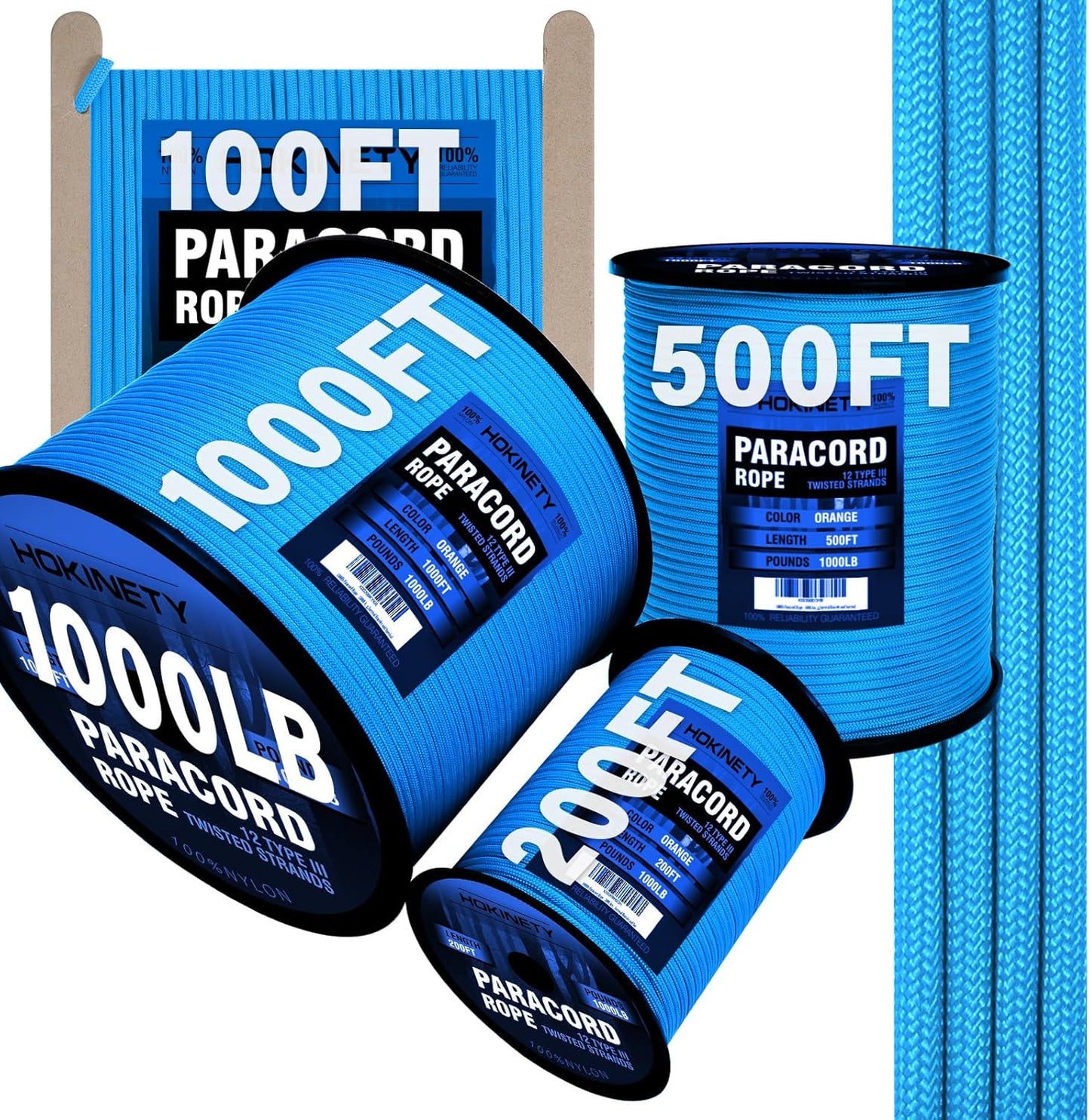 1000Lb Paracord Rope 500FT - Strong and Versatile for All Uses