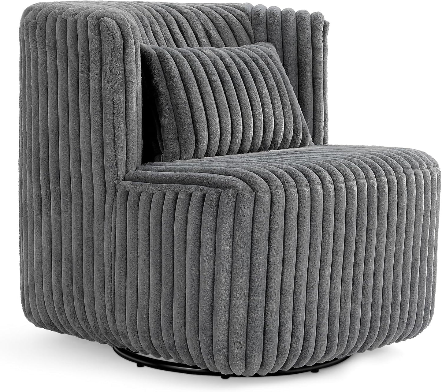 Vesgantti Gray Swivel Accent Chair - Comfy Elegance
