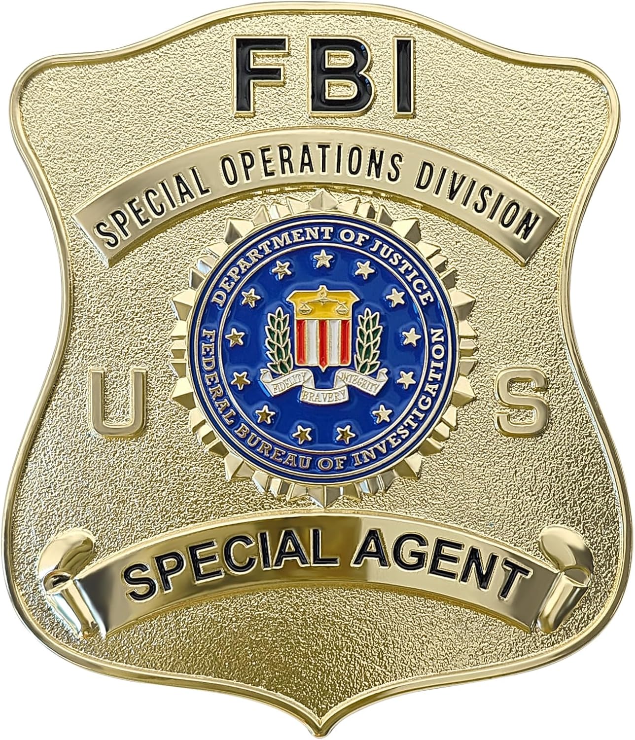 Police Badge for Dressing Up and Cosplay, Enameled & Plated