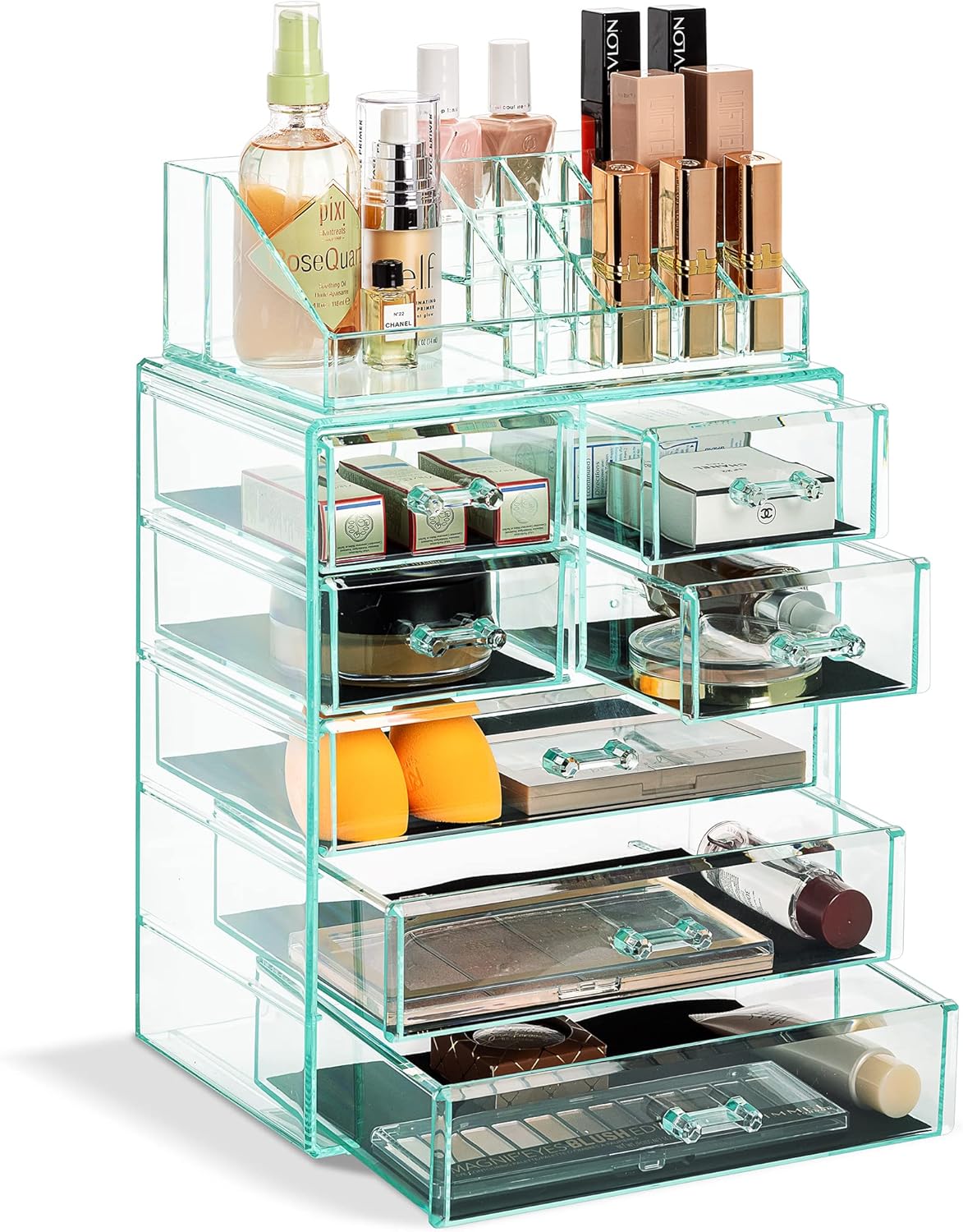 Sorbus Clear Cosmetic Makeup Organizer for Stylish Storage