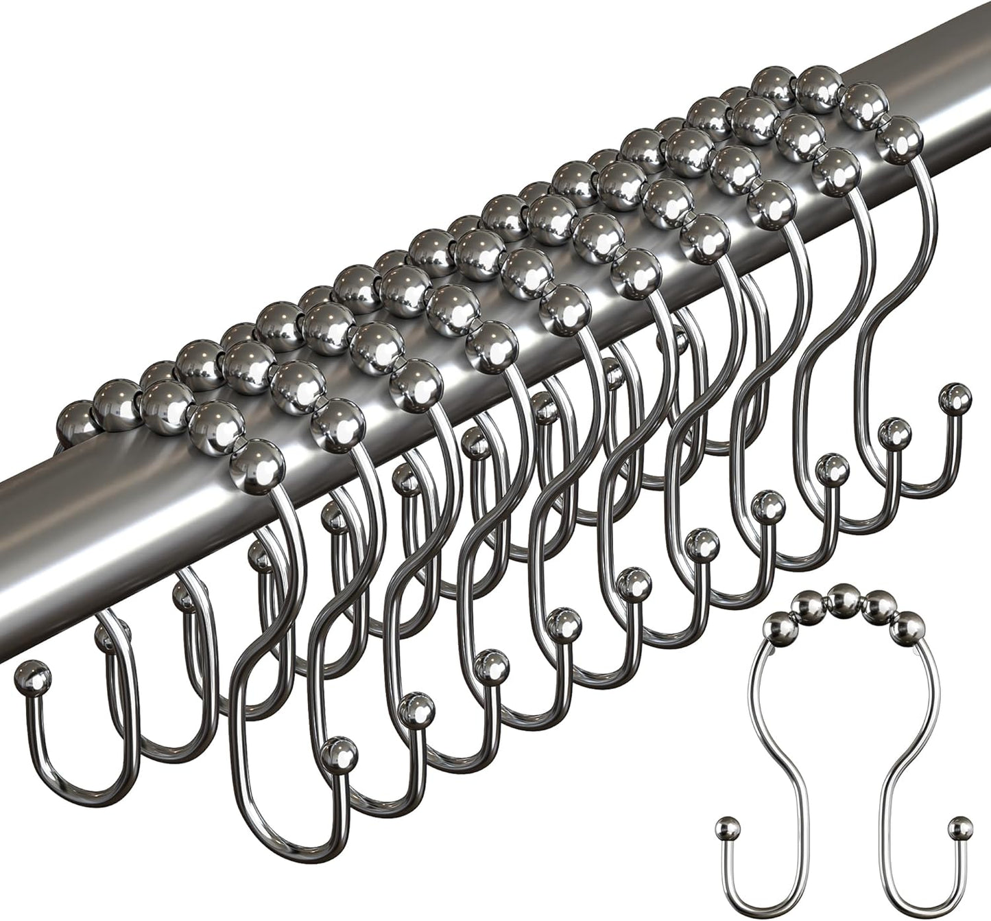 Rust-Resistant Stainless Steel Shower Hooks