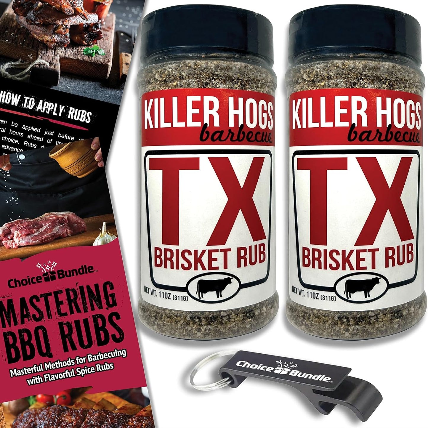 Killer Hogs TX Brisket Rub Bundle - Premium BBQ Seasoning Set