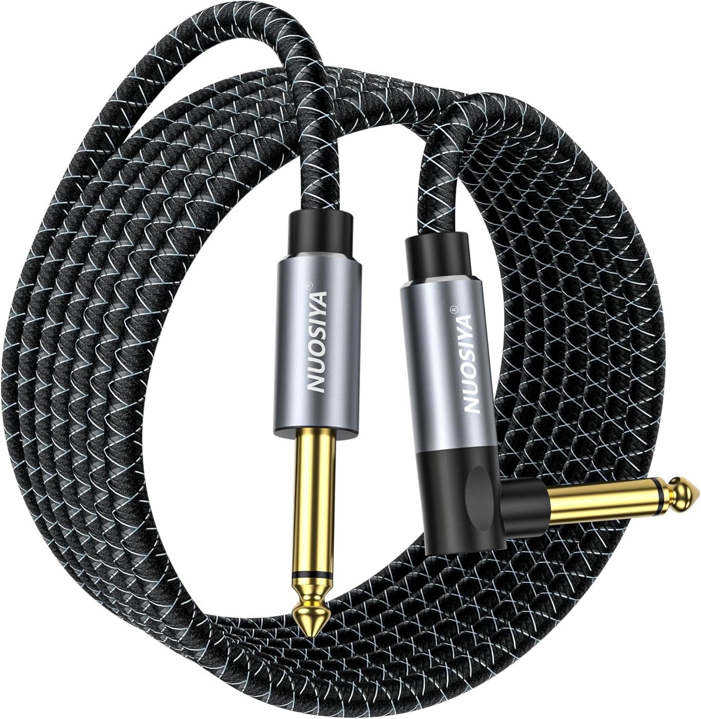 NUOSIYA 10ft Braided Guitar Cable - Superior Connectivity
