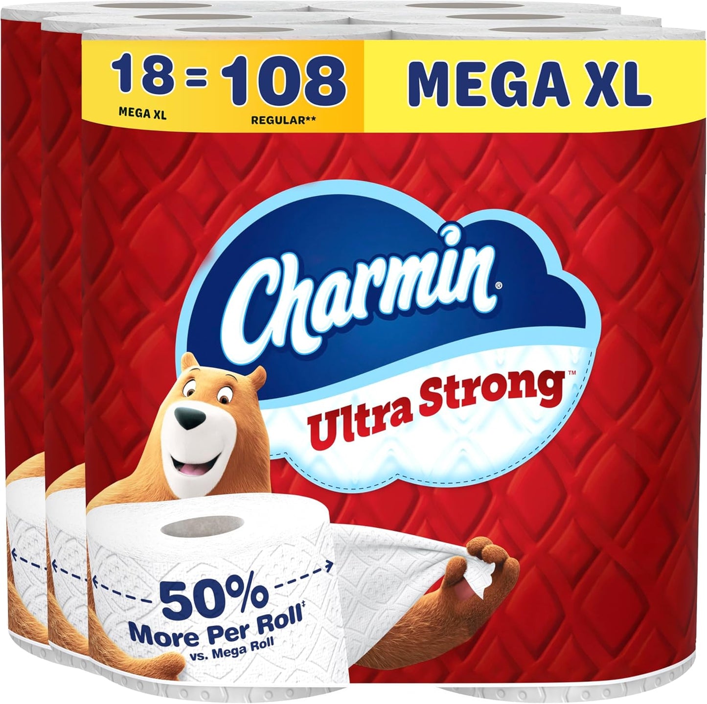 Charmin Ultra Strong Toilet Paper - 18 Mega XL Rolls for Comfort