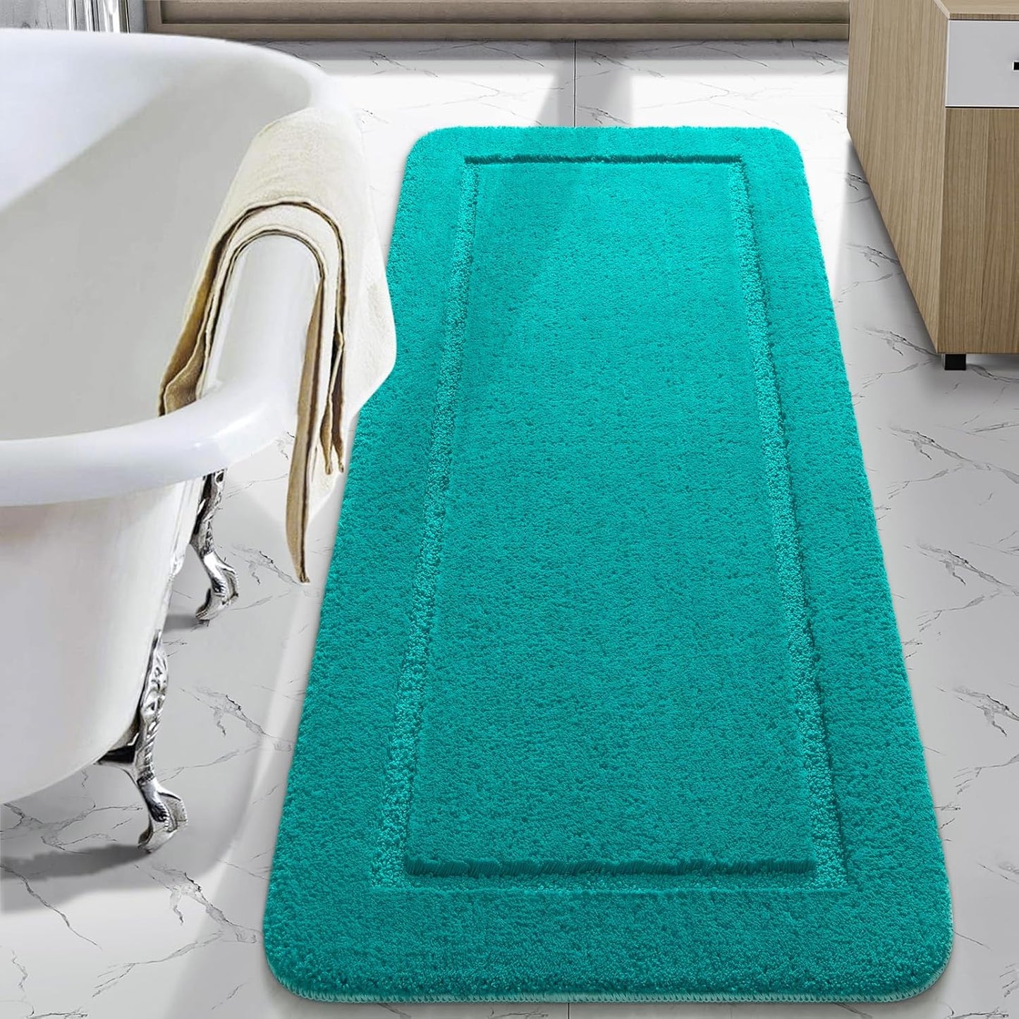 LOCHAS Luminous Non Slip Bathroom Rug Runner for Comfort