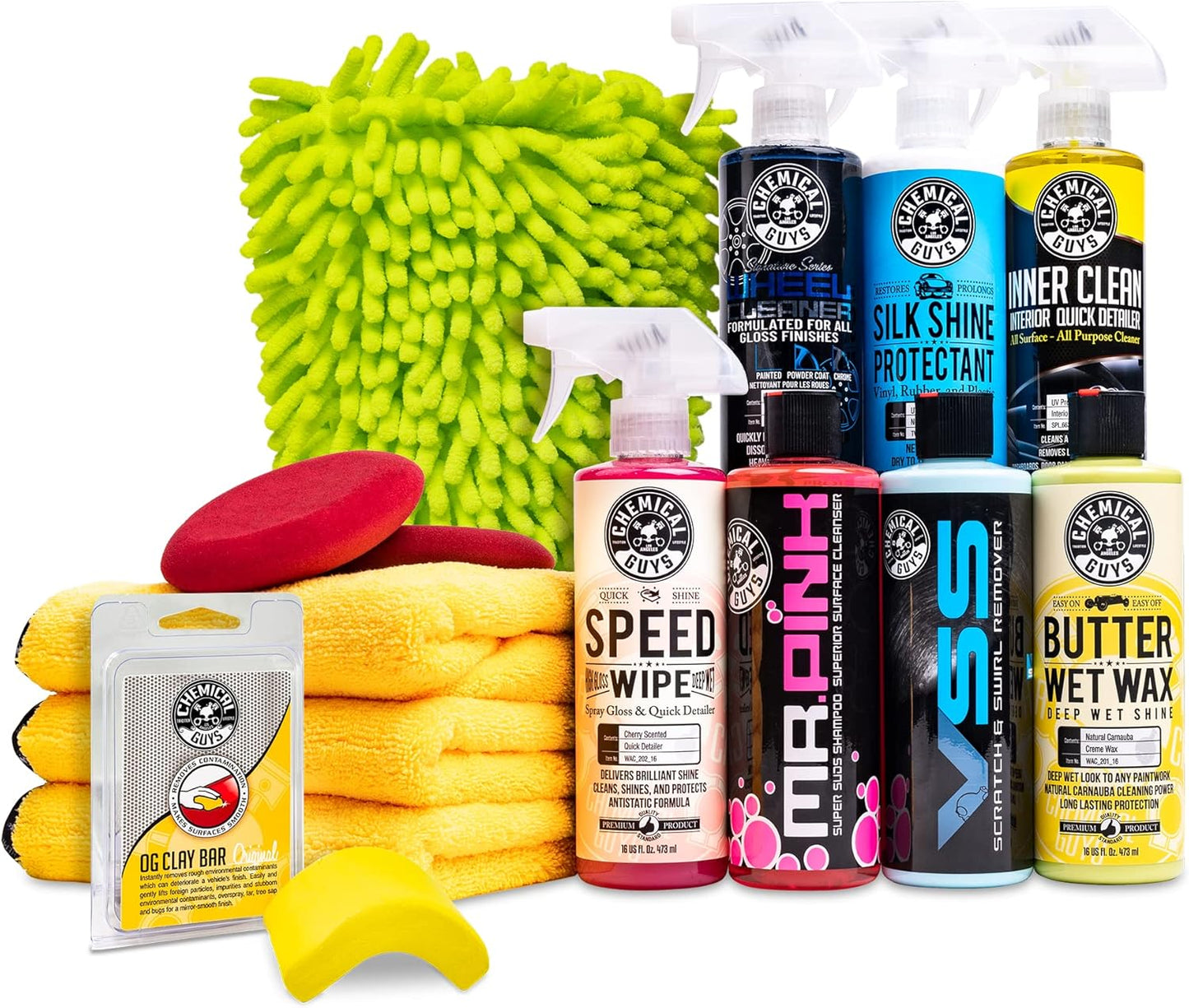 Complete Car Cleaning Kit for Interior & Exterior - 14 Items by Chemical Guys