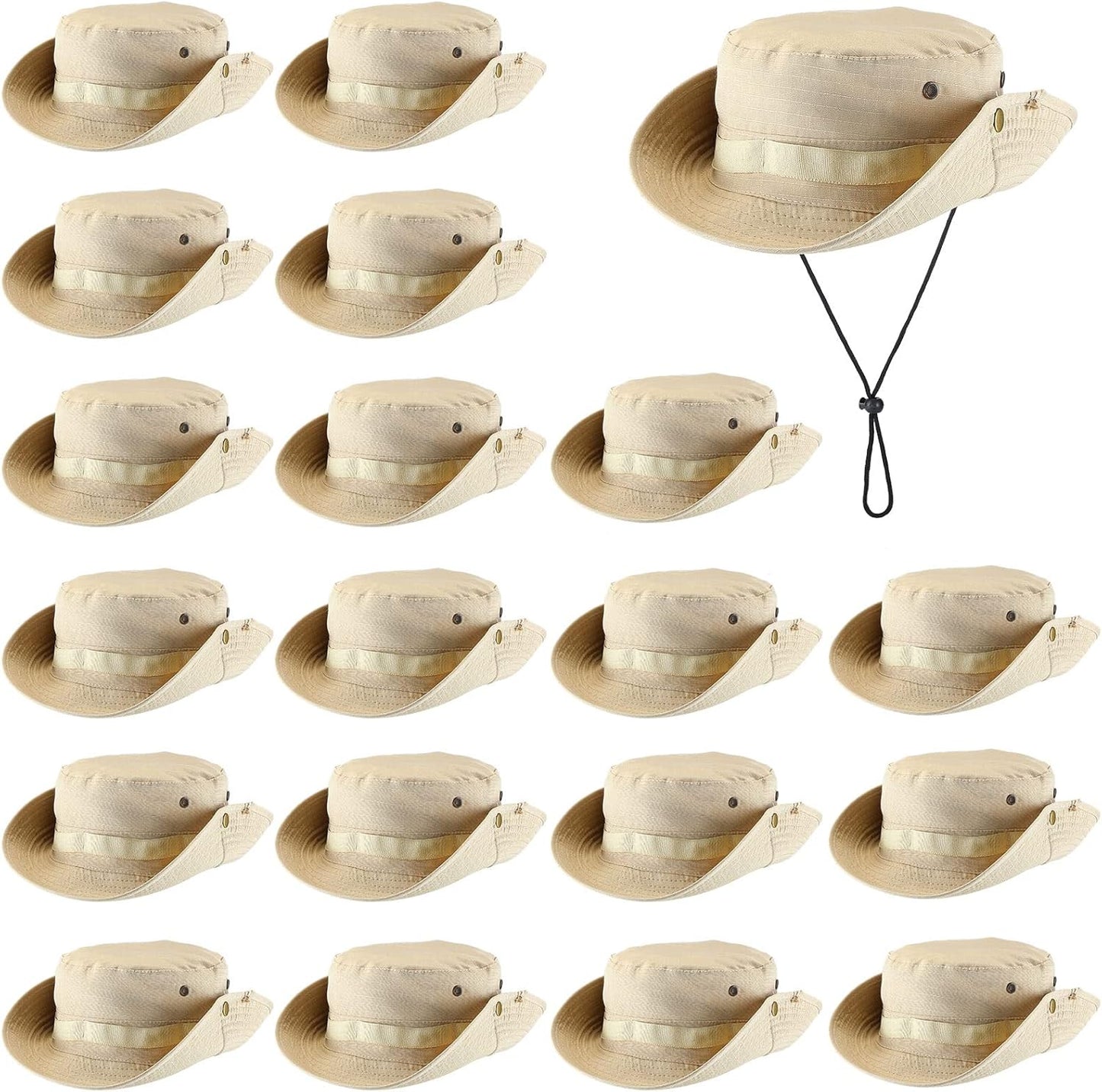 Boonie Hat Bulk 20 Pcs Wide Brim Bucket Hats for Outdoor Use