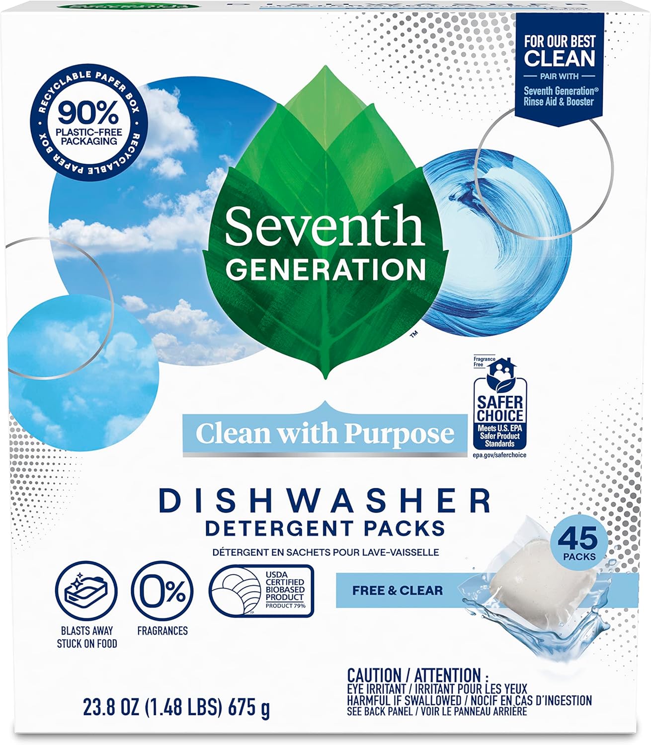 Sparkling Dishes: Seventh Gen Dishwasher Tabs 45 ct
