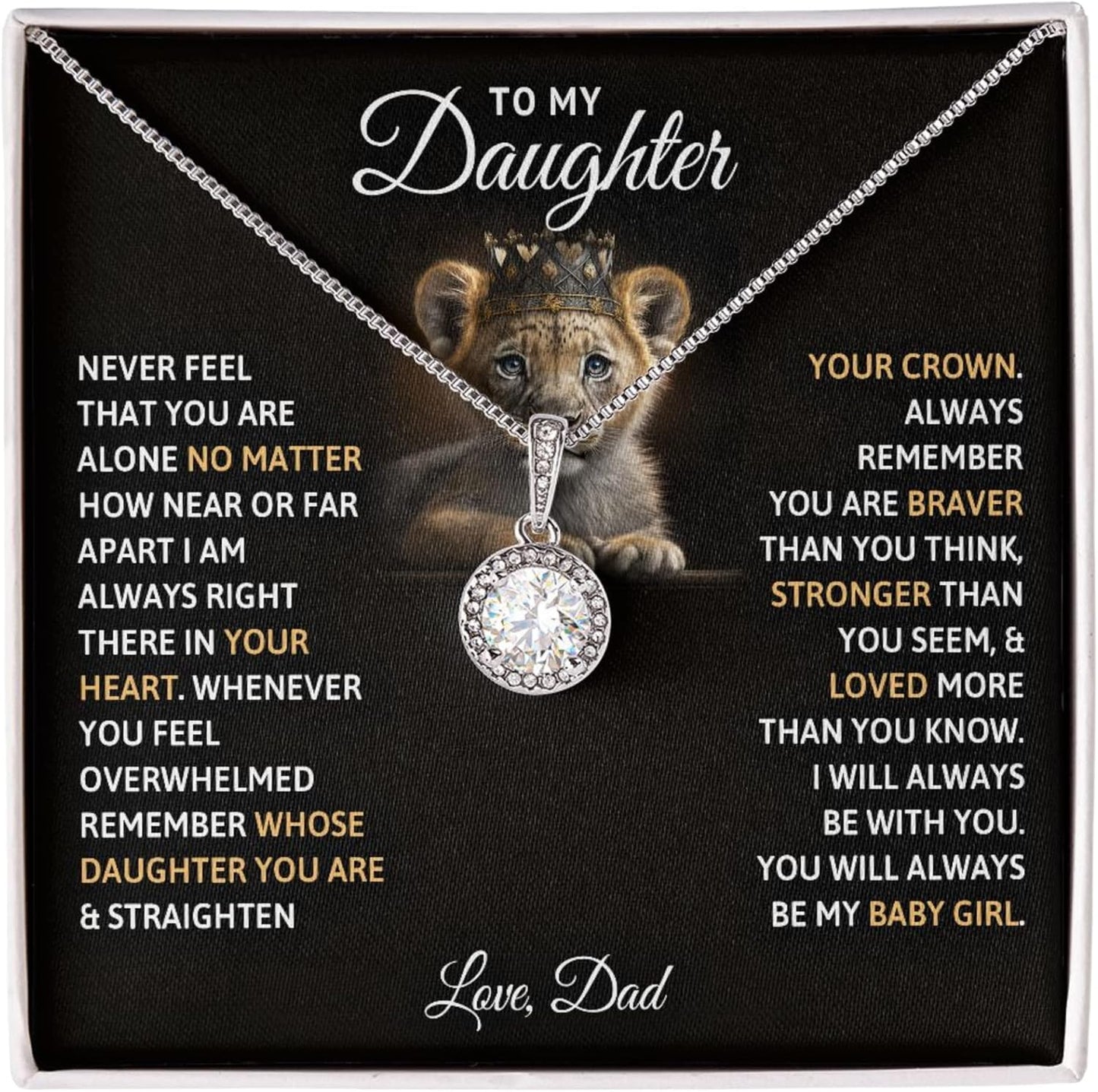 To My Beautiful Daughter Necklace - Heartfelt Gift from Parents